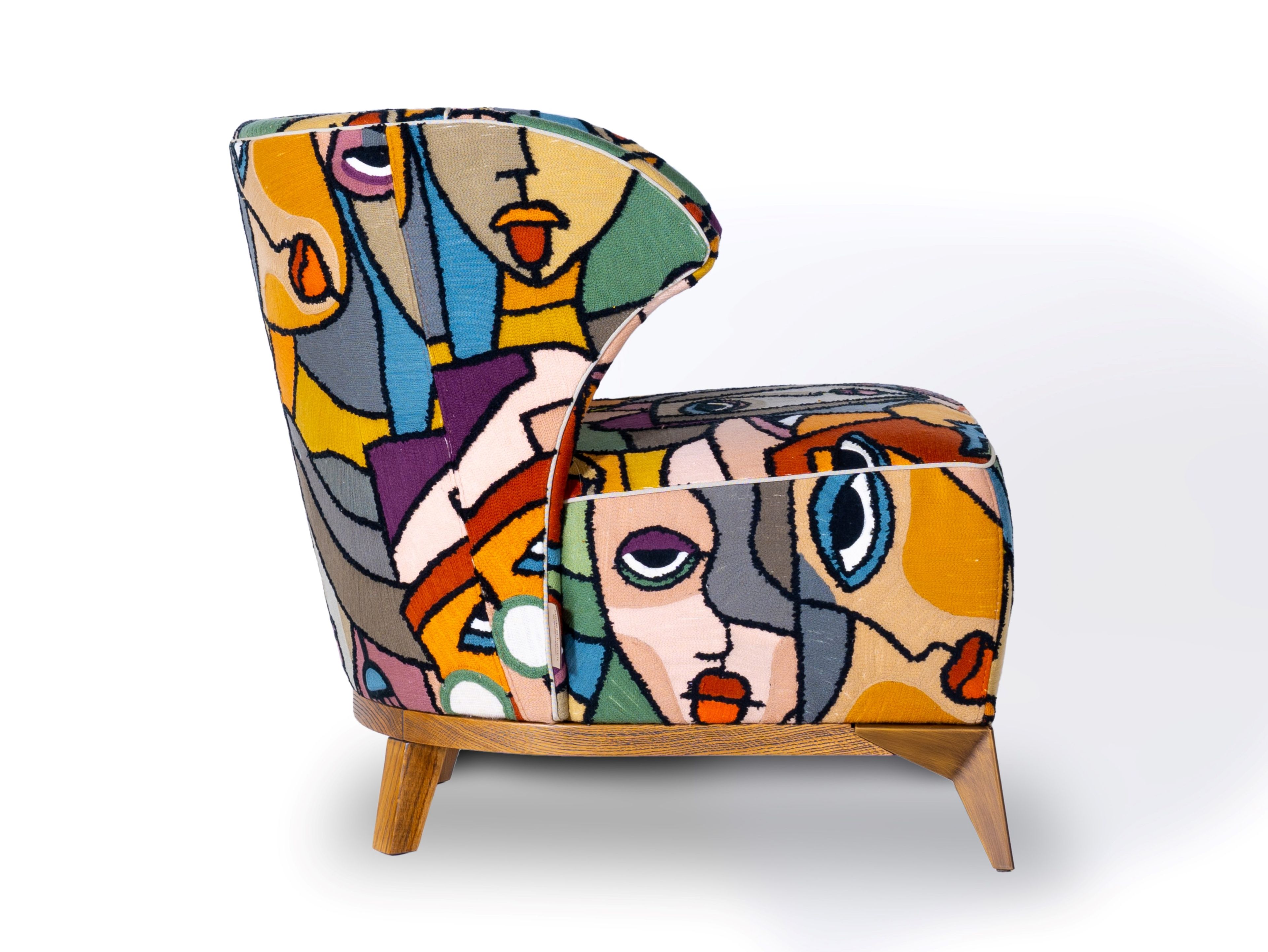 AGOSTINA Fabric easy chair Fabric easy chair with armrests By