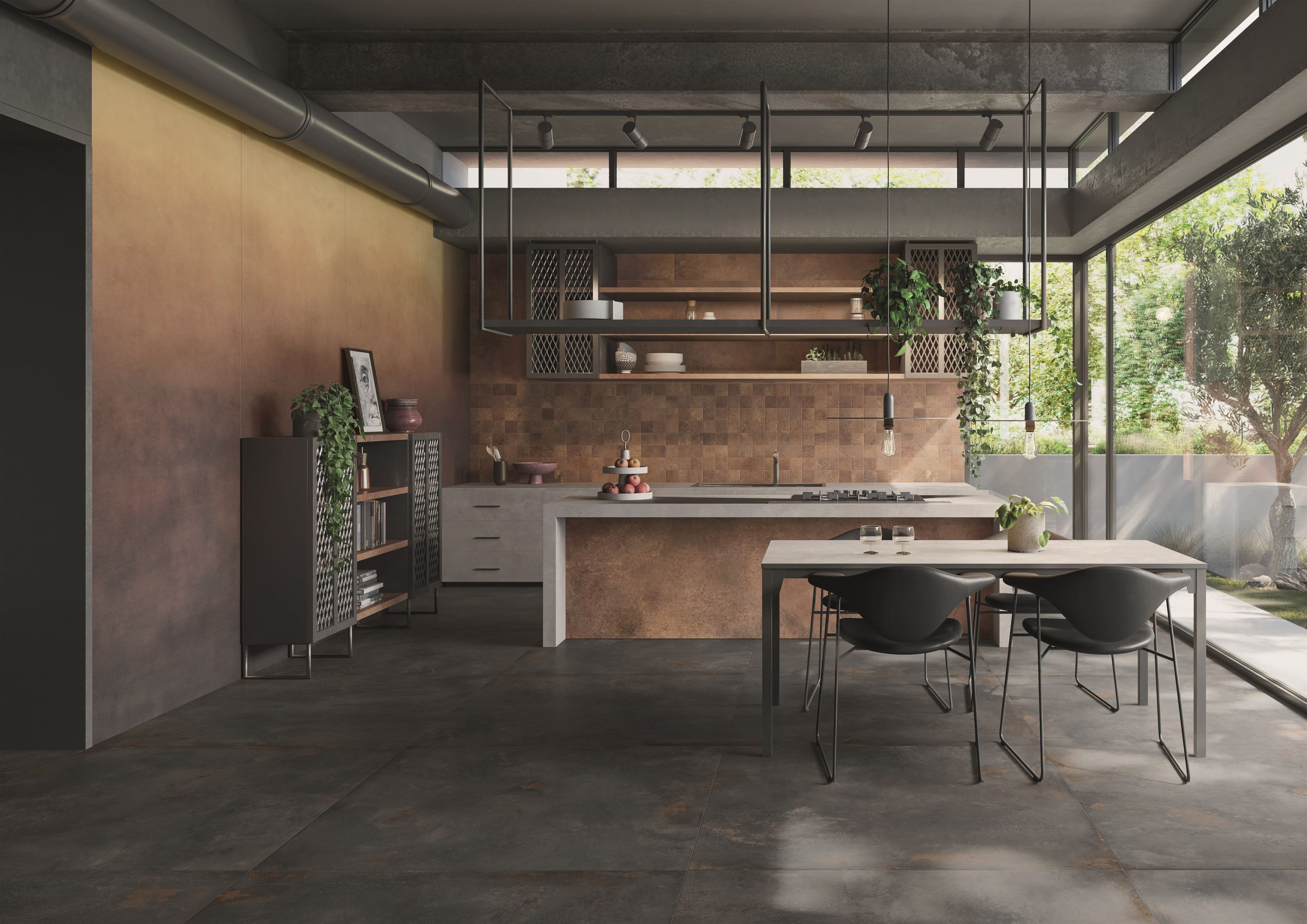 ALCHEMY MAGNET by Ceramiche Caesar - Pavimento/rivestimento in gres porcellanato effetto metallo - 4