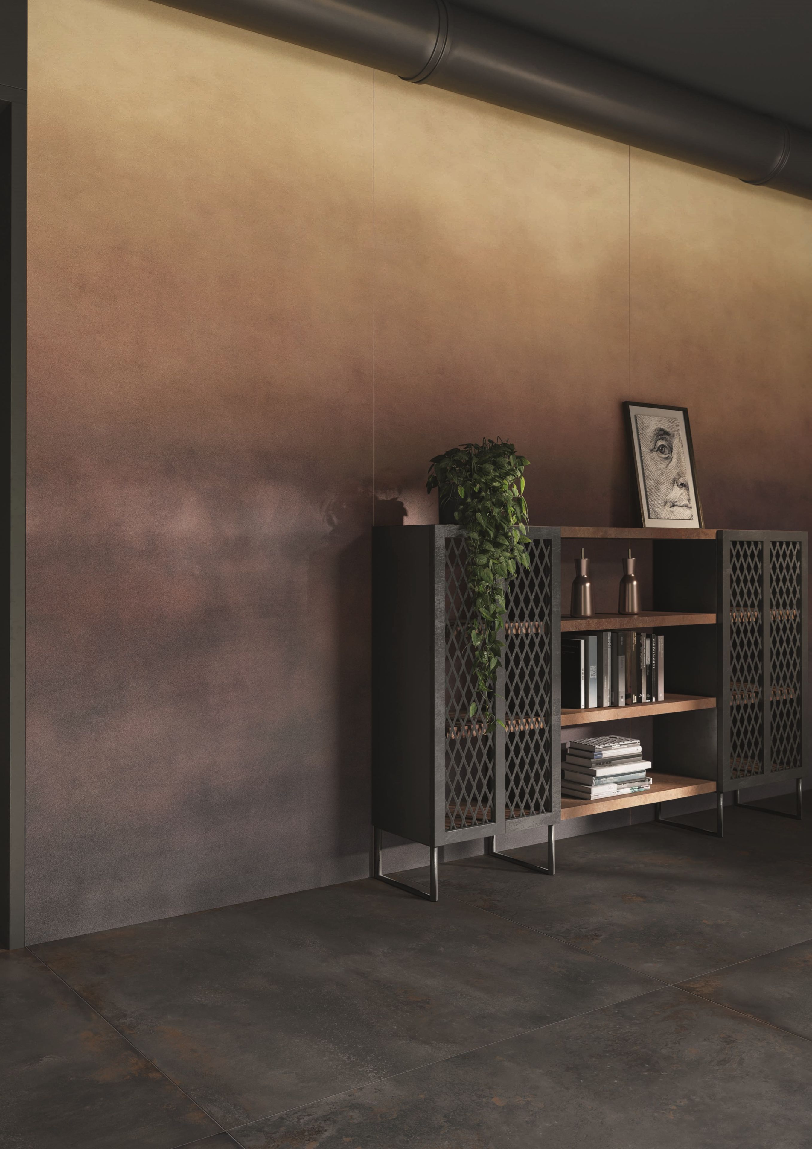 ALCHEMY MAGNET by Ceramiche Caesar - Pavimento/rivestimento in gres porcellanato effetto metallo - 2