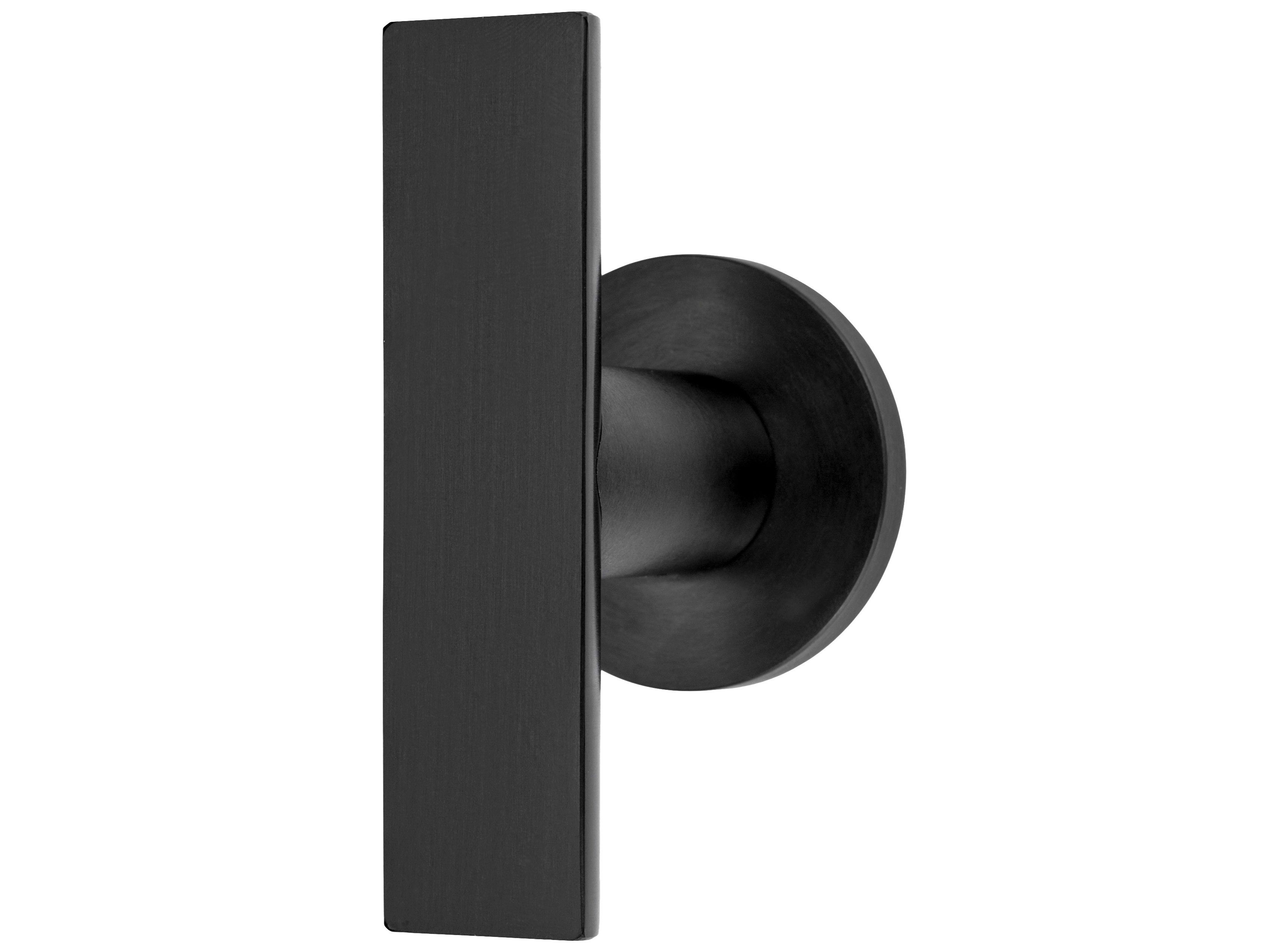 PVD satin black door knob on back plate ARC PBA103V/53 IZ Arc