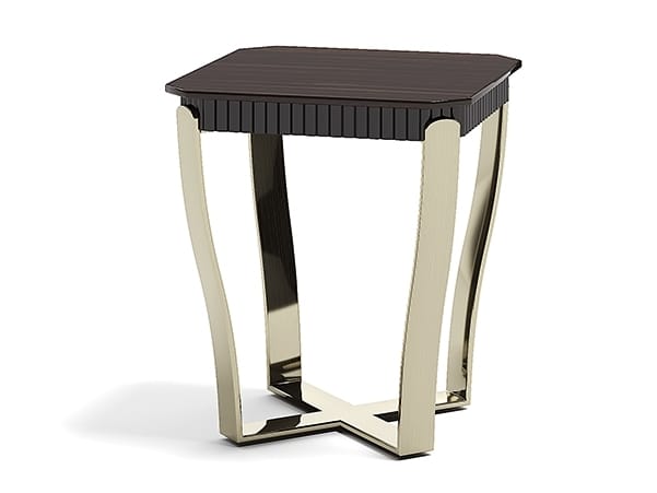 ARISTO MQ by Capital Collection - Tavolino quadrato in acciaio e legno