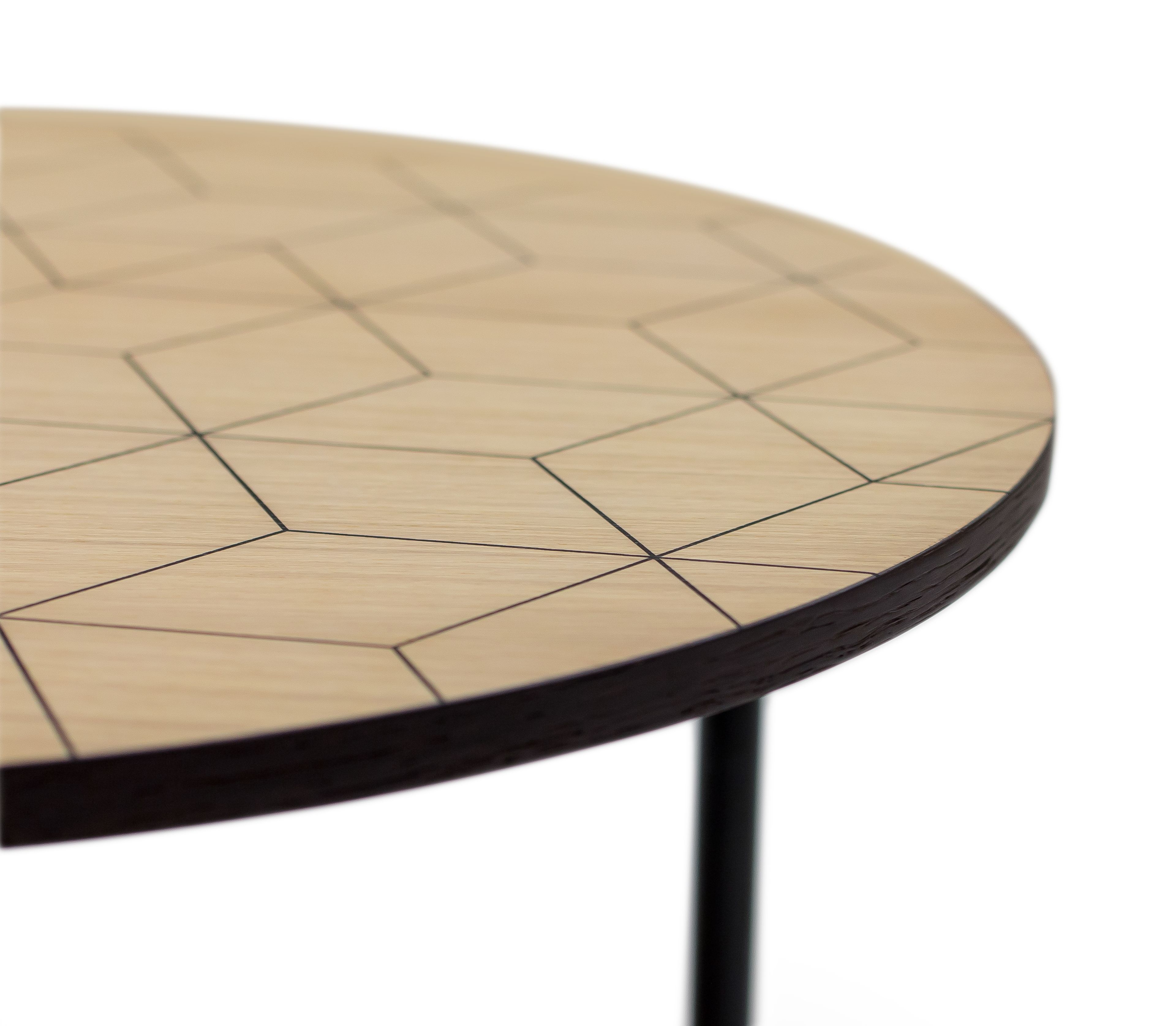 Round wood veneer coffee table ARTY 50 TRIANGLE Arty Collection By Woodman