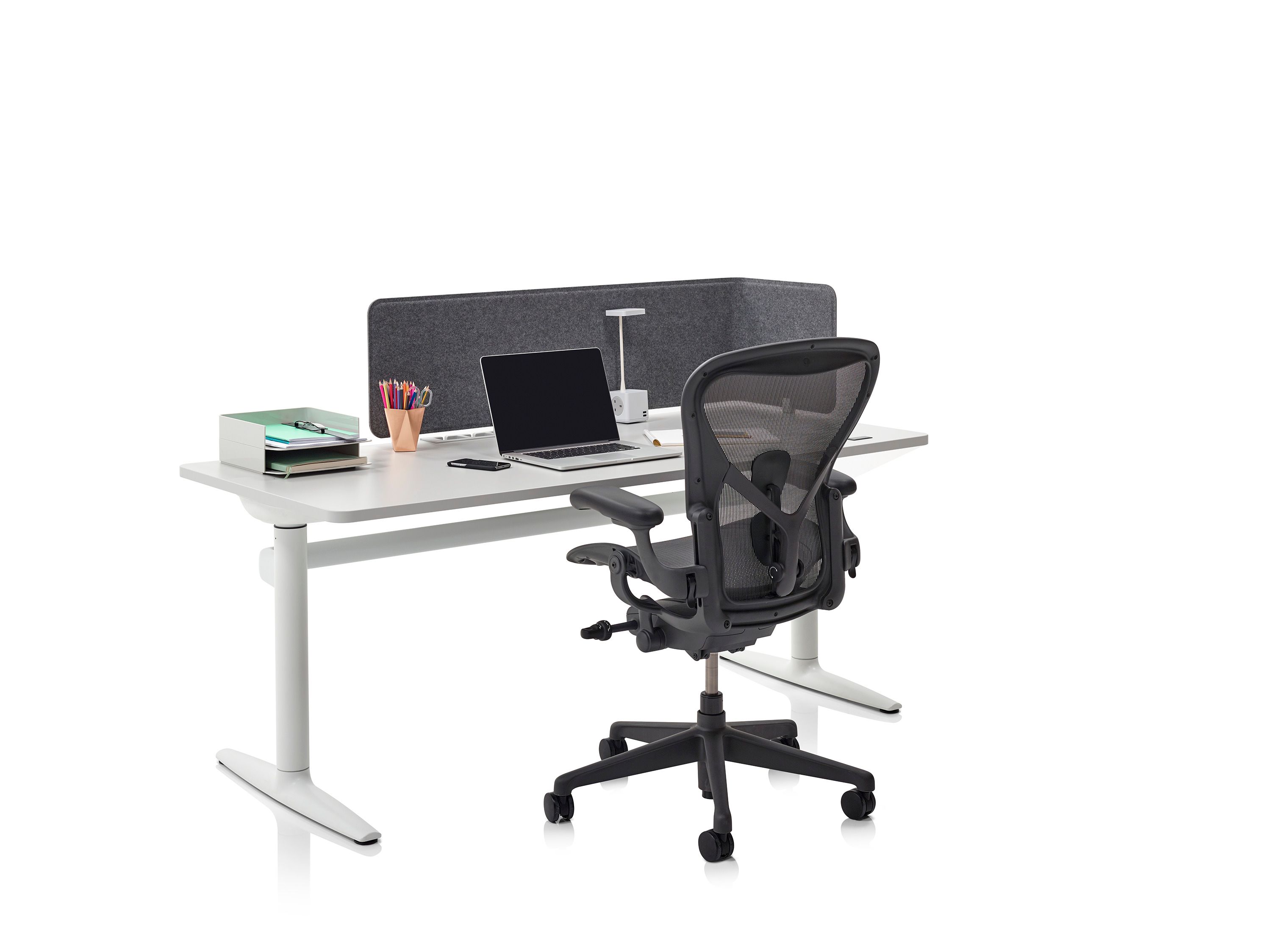 ATLAS OFFICE LANDSCAPE Heightadjustable office desk By Herman Miller