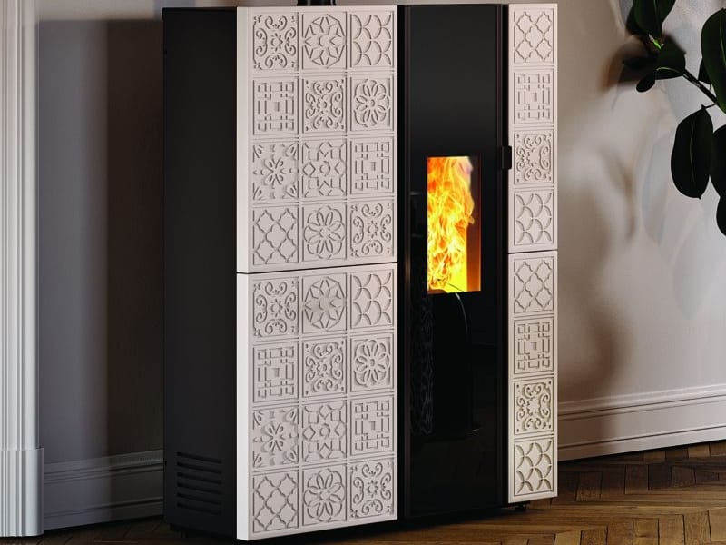 AZULEIA by CAMINETTI MONTEGRAPPA - Stufa a pellet in maiolica