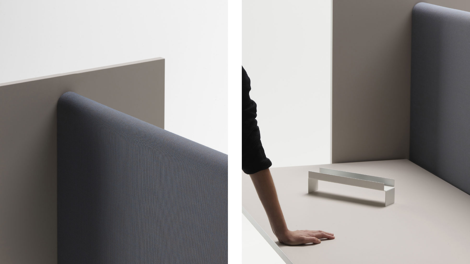 VIVO PP-1-V060G Pannello Divisorio Per Scrivania 152x61 Cm - Fonoassorbente, Fissaggio A Morsetto, Grigio