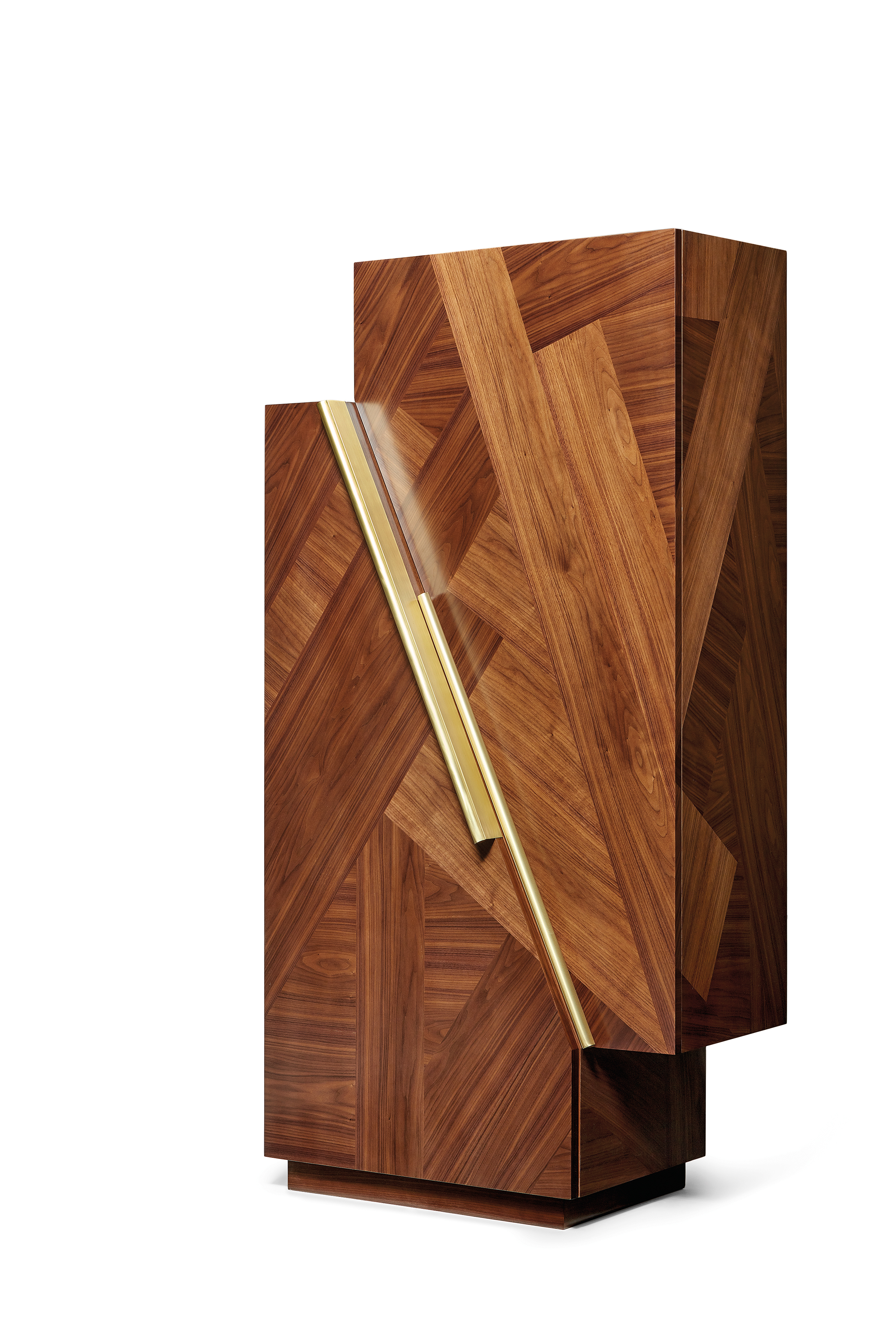 EARTH TO EARTH Wood veneer bar cabinet By Ginger & Jagger