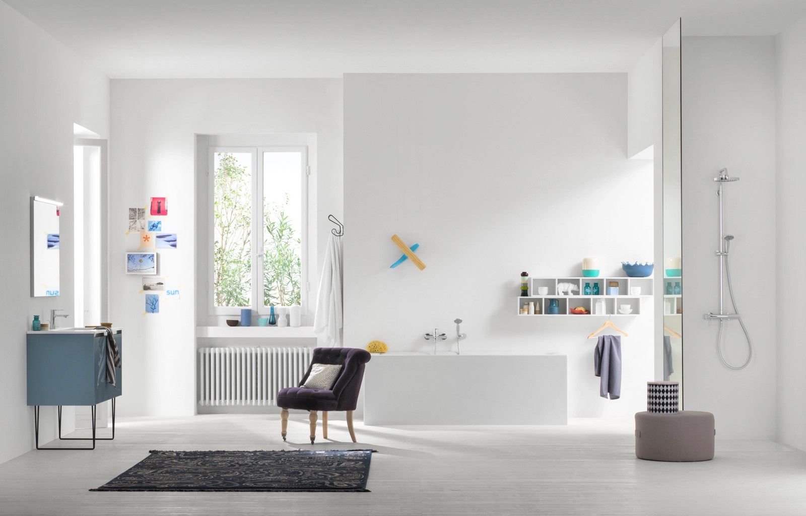 SAND by Nobili - Miscelatore per vasca a muro con doccetta - 5