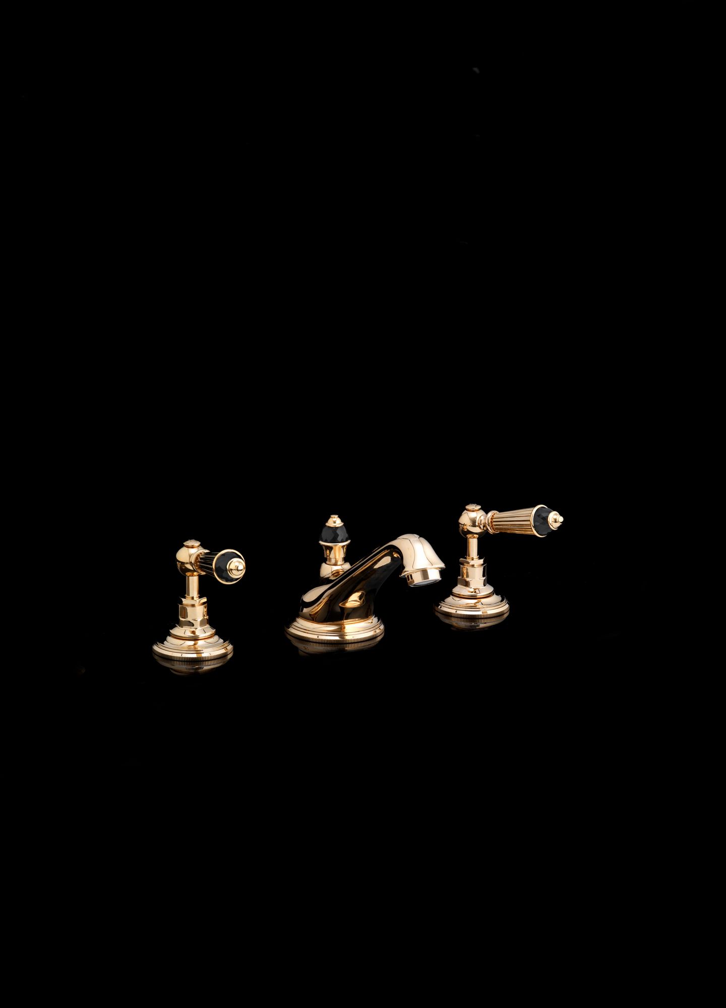 BLACK DIAMOND by Devon&Devon - Rubinetto per lavabo con rosette separate - 2