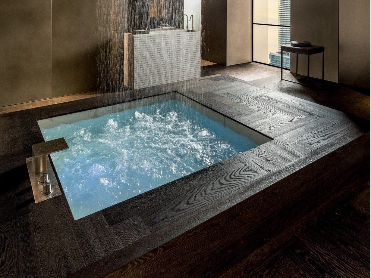 BLADE Built-in hydromassage square minipool By MODULNOVA | design Carlo ...