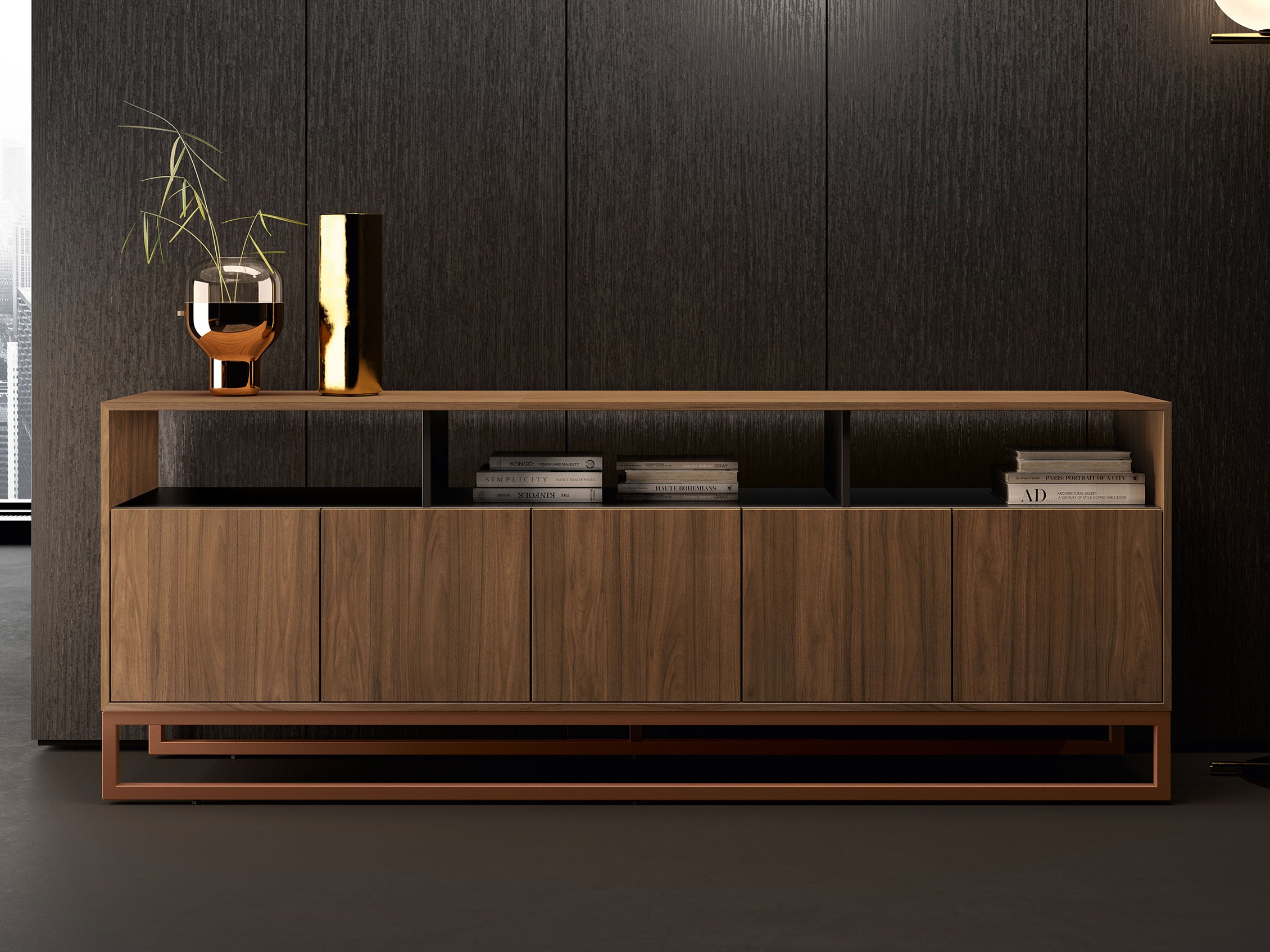 BOLD58 Mueble de oficina bajo de madera con puertas batientes By About ...