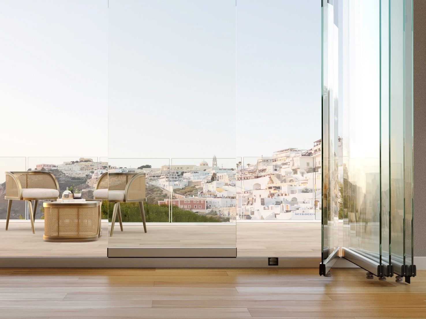 BOOK 2.6 by Chirenti - Vetrata pieghevole in vetro temperato