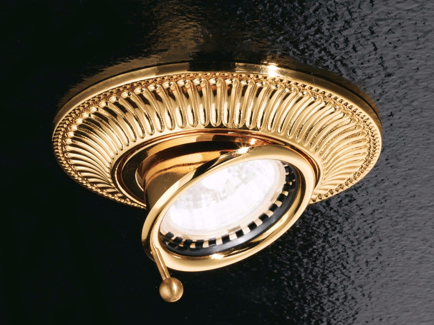 BRASS & SPOTS VE 854 Recessed ceiling adjustable brass spotlight By