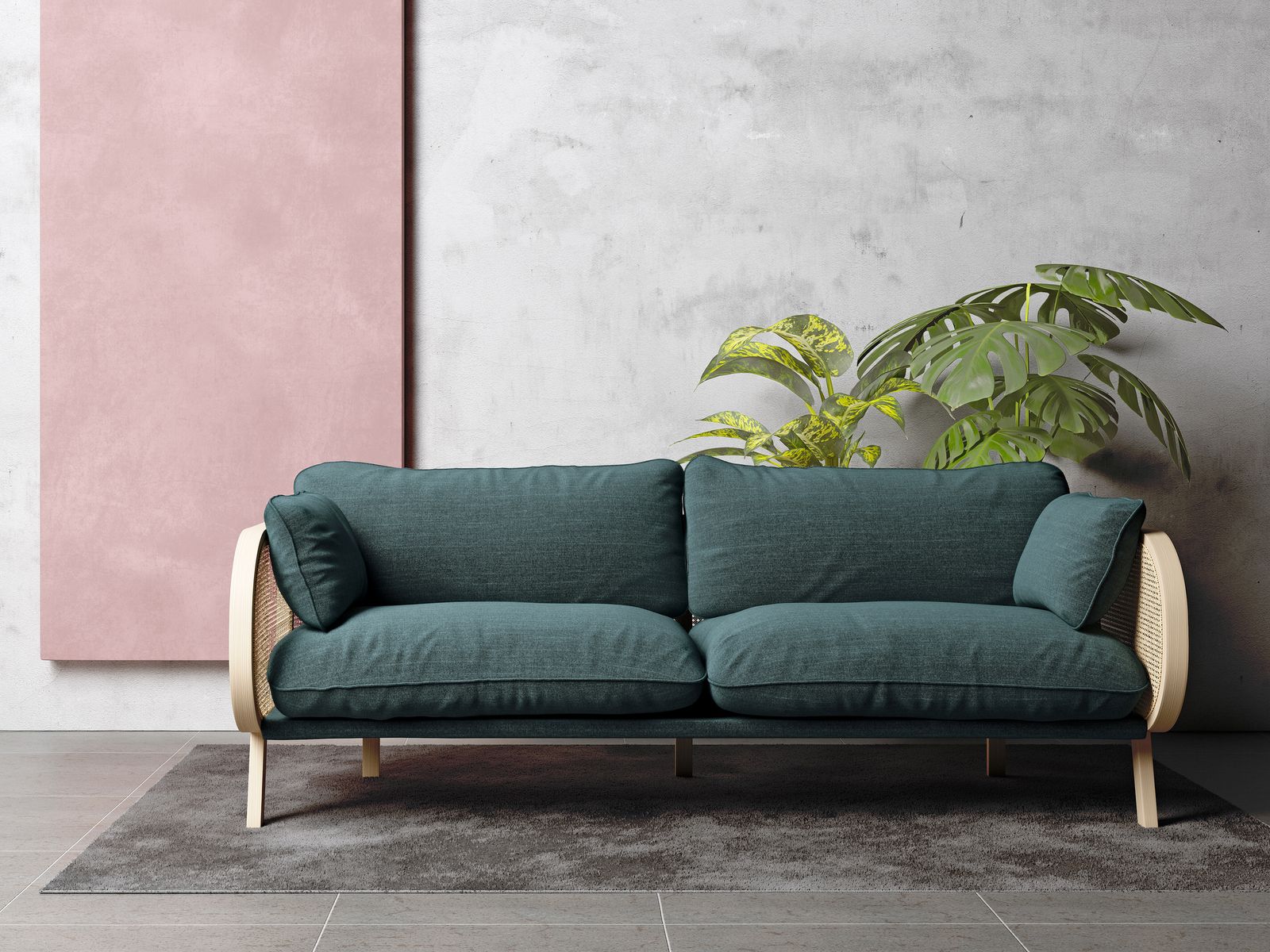 BUZZICANE by BuzziSpace - Divano in tessuto a 2 posti