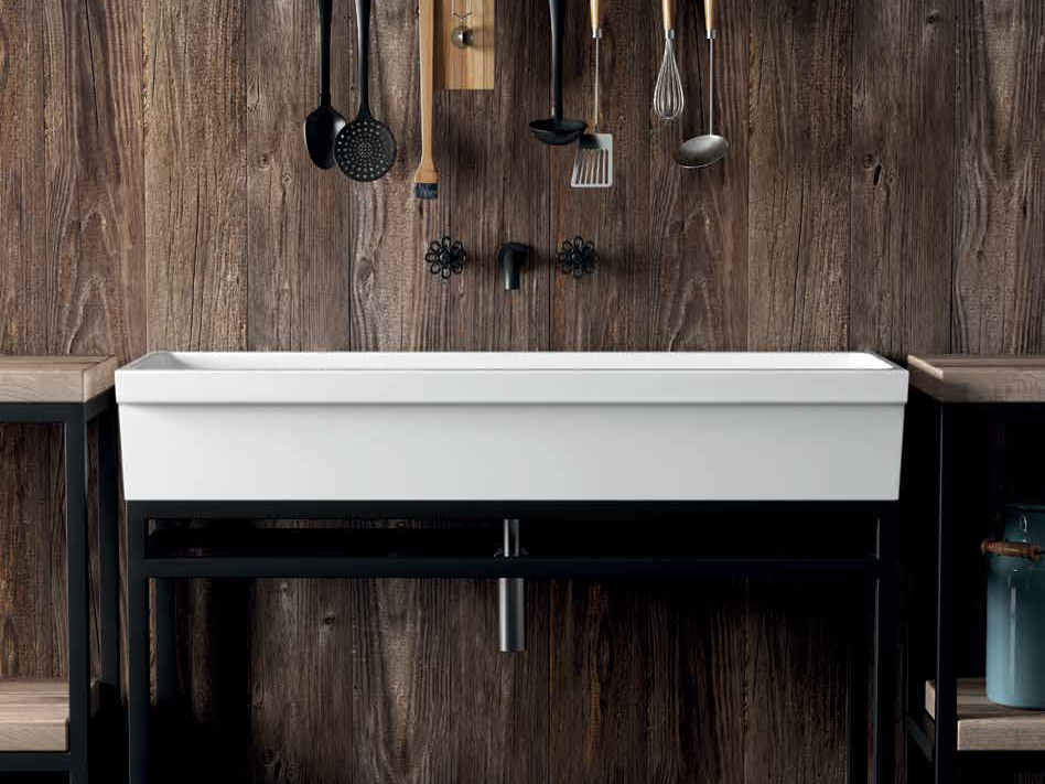 CANALE 2005 by GALASSIA - Lavello a canale d'appoggio in ceramica