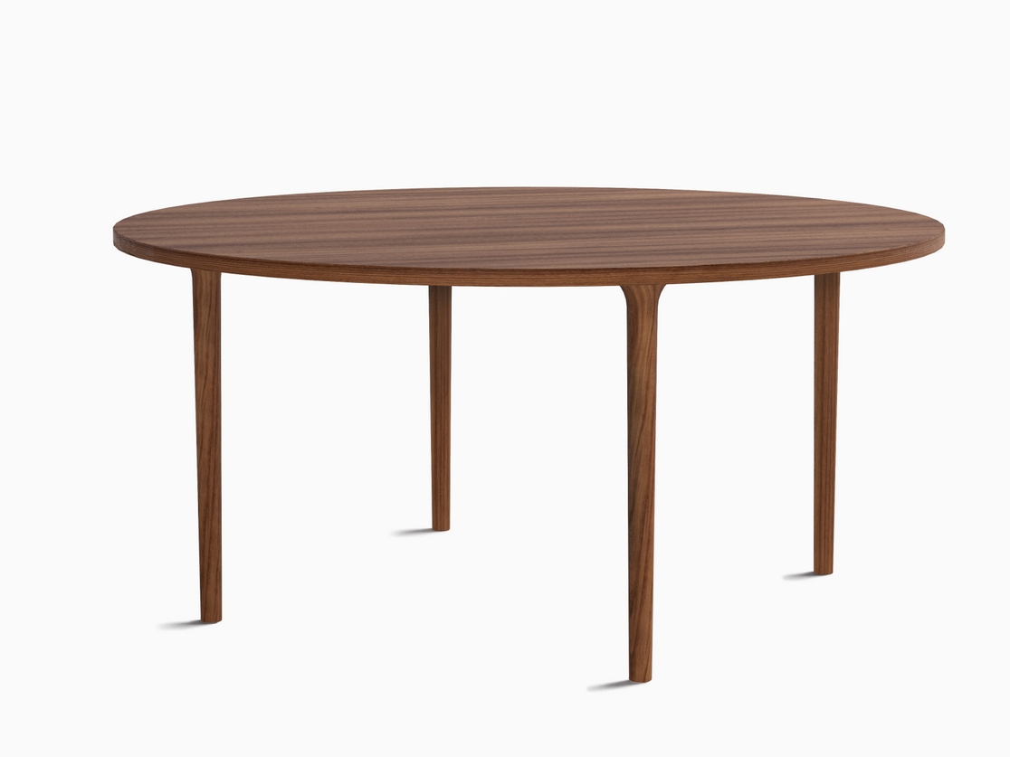 CAST ROUND Round walnut table By MOR DESIGN | design Pedro Sottomayor