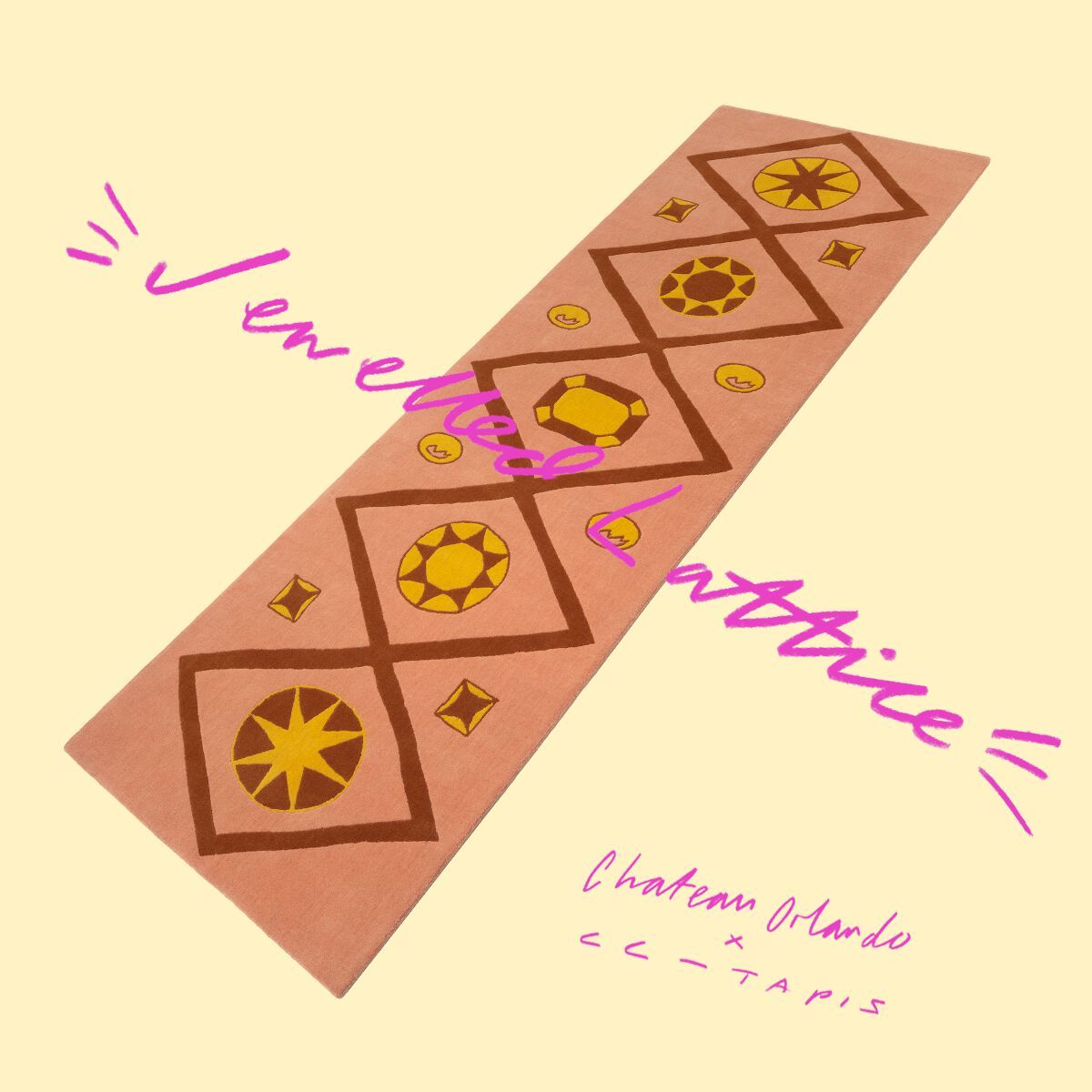 JEWELLED LATTICE RUNNER  by cc-tapis - Tappeto a motivi fatto a mano in lana - 8