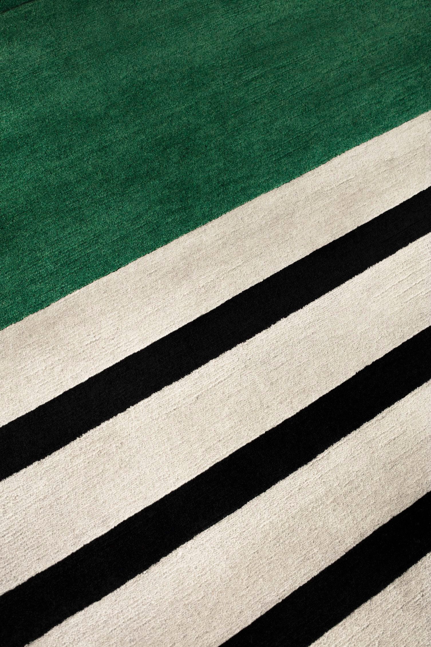 LES ARCS NOIR GRIS by cc-tapis - Tappeto fatto a mano in lana - 3