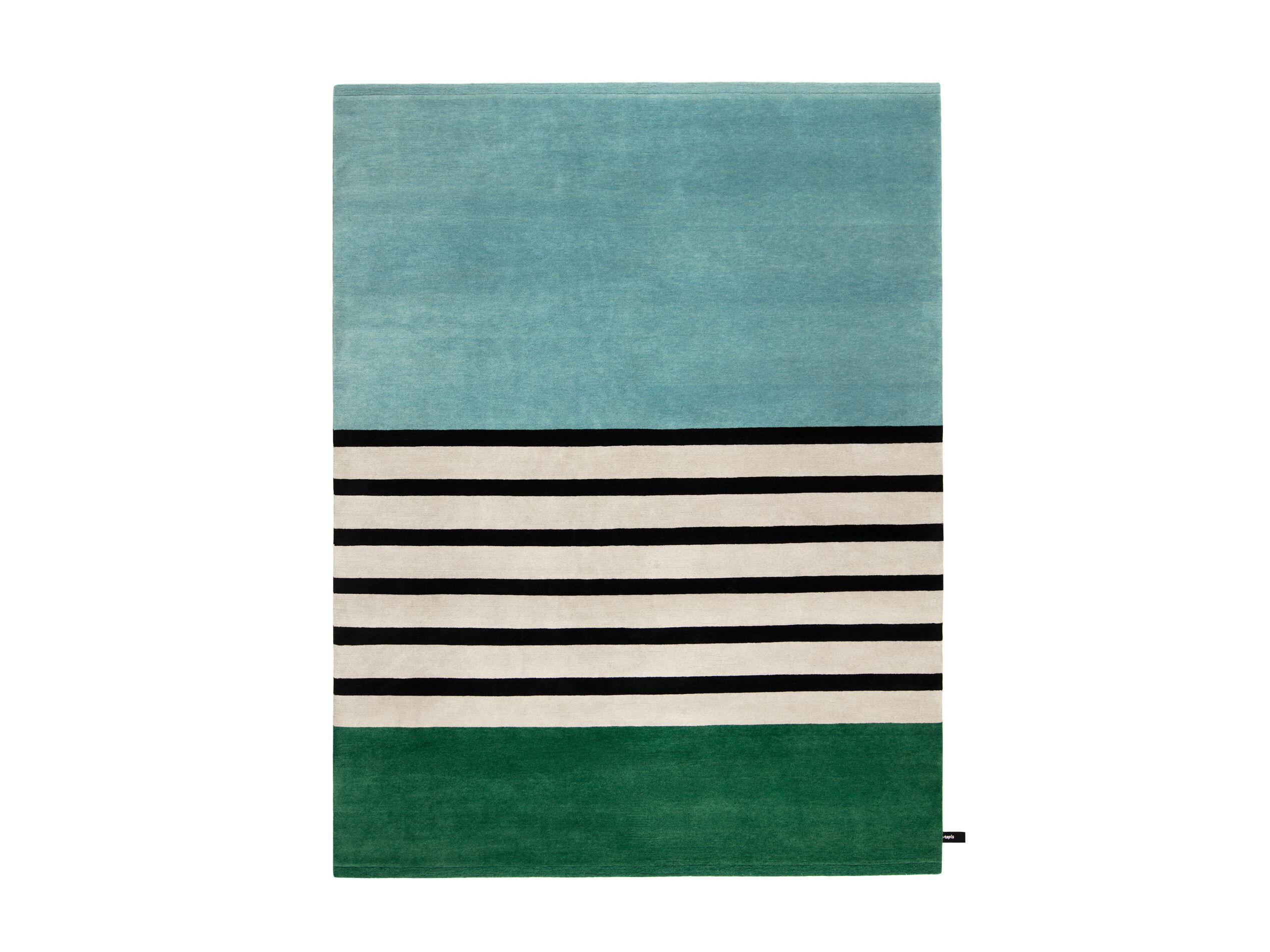 LES ARCS NOIR GRIS by cc-tapis - Tappeto fatto a mano in lana