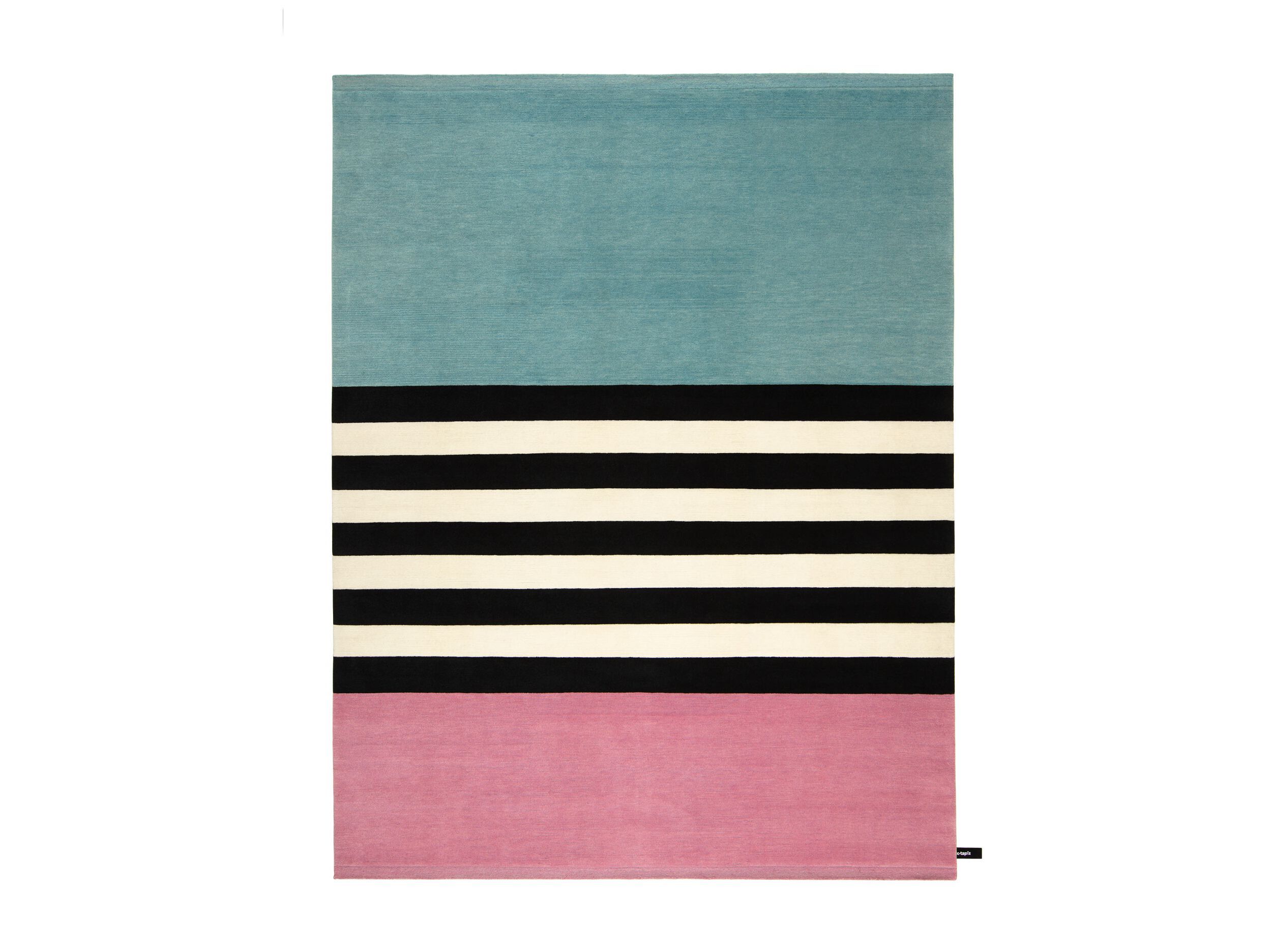 LES ARCS NOIR BLANC by cc-tapis - Tappeto fatto a mano in lana