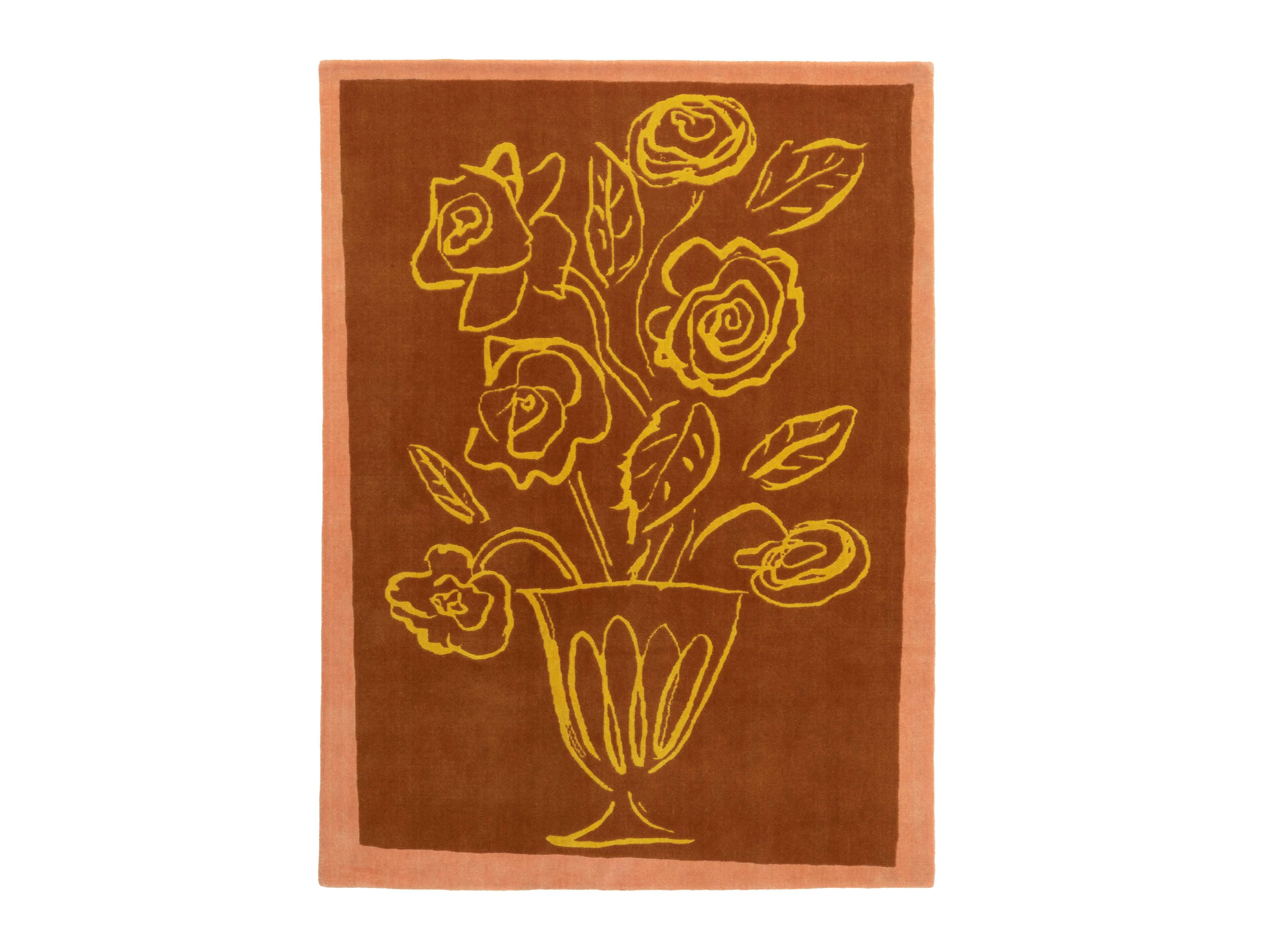 SUMMER ROSES by cc-tapis - Tappeto a fiori fatto a mano in lana