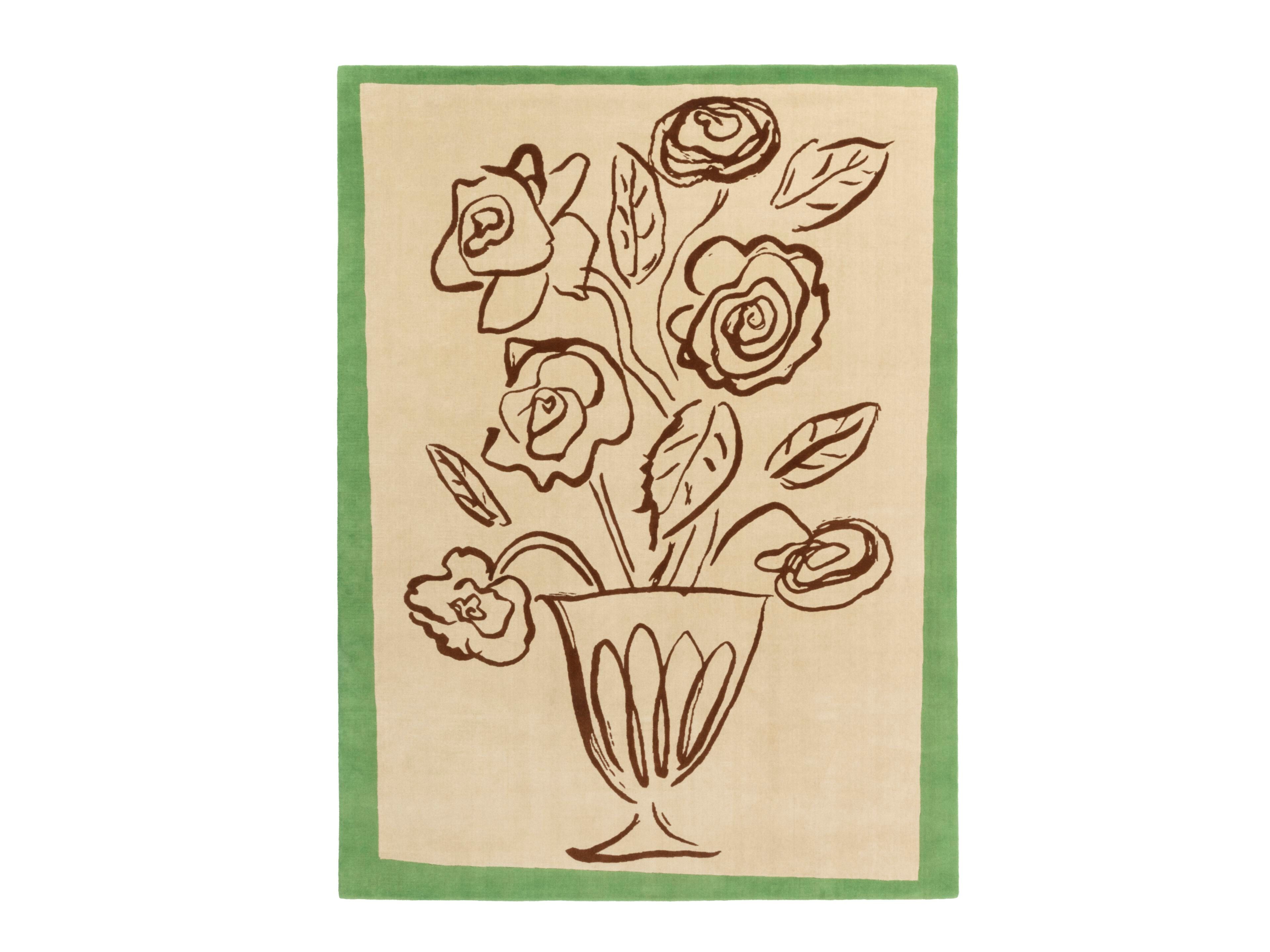 SUMMER ROSES by cc-tapis - Tappeto a fiori fatto a mano in lana - 3