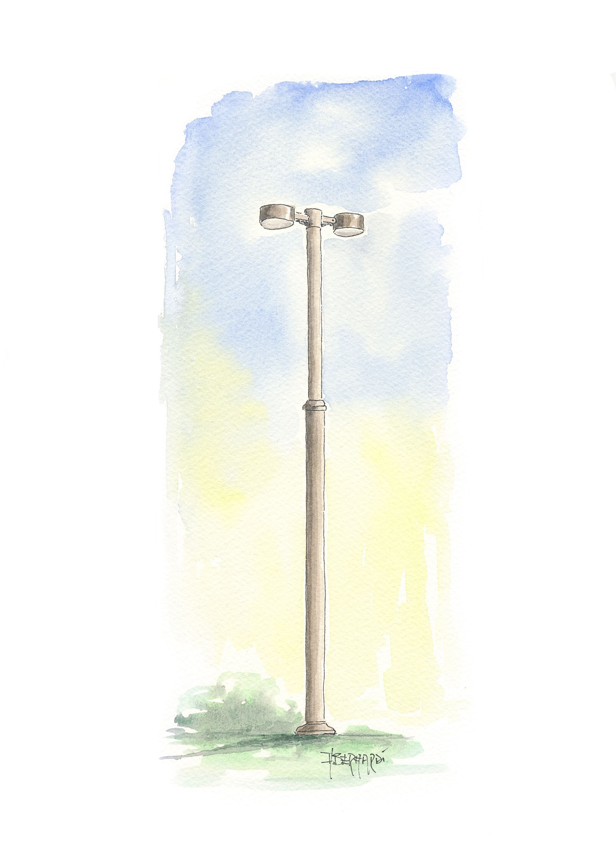 ACELUM by Aldo Bernardi - Testa palo a LED in ottone - 4