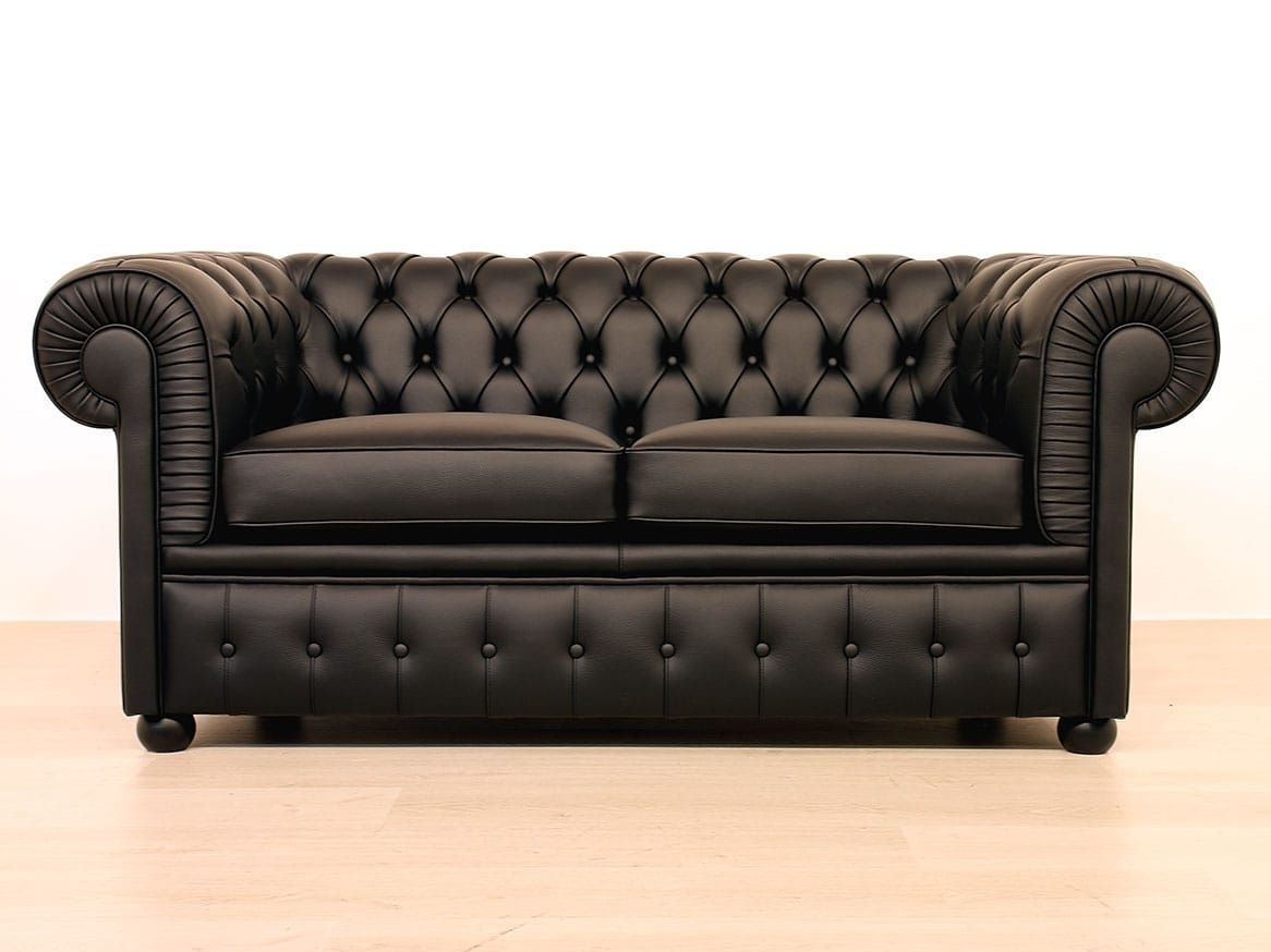 CHESTERFIELD 2 seater tufted leather sofa By VAMA