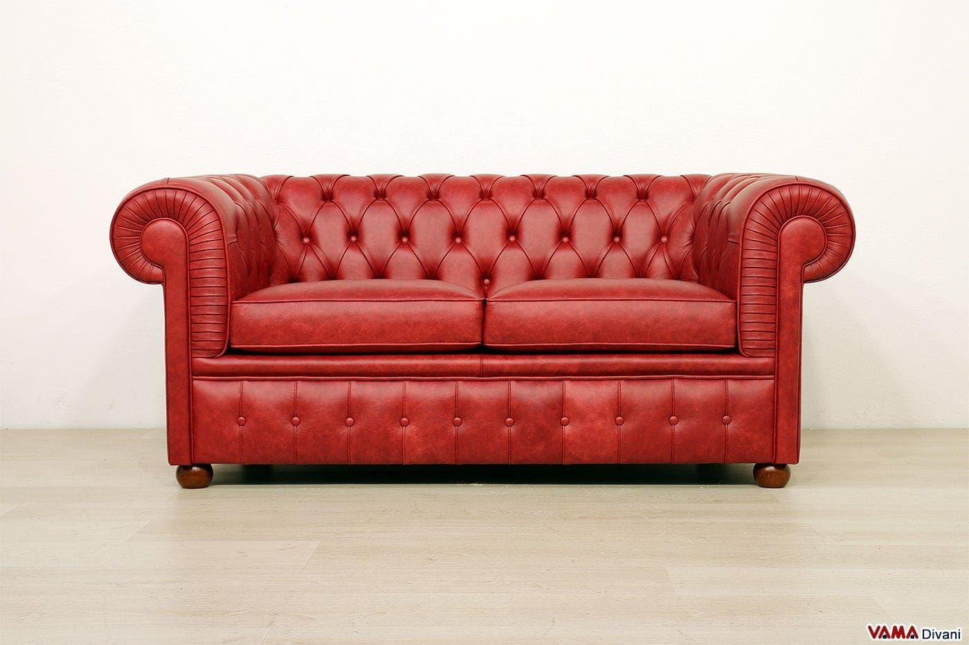 CHESTERFIELD 2 seater tufted leather sofa By VAMA