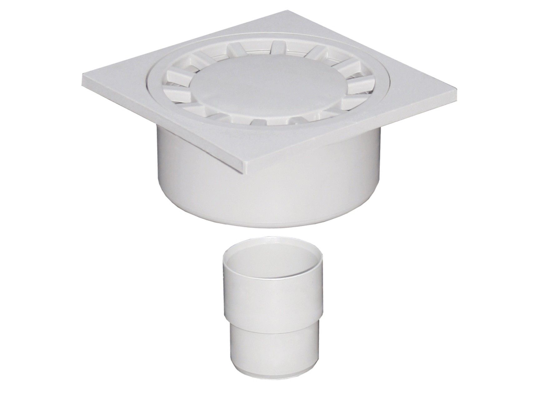 CHPP1550G by First Corporation - Chiusino sifonato in PP grigio con bocchello