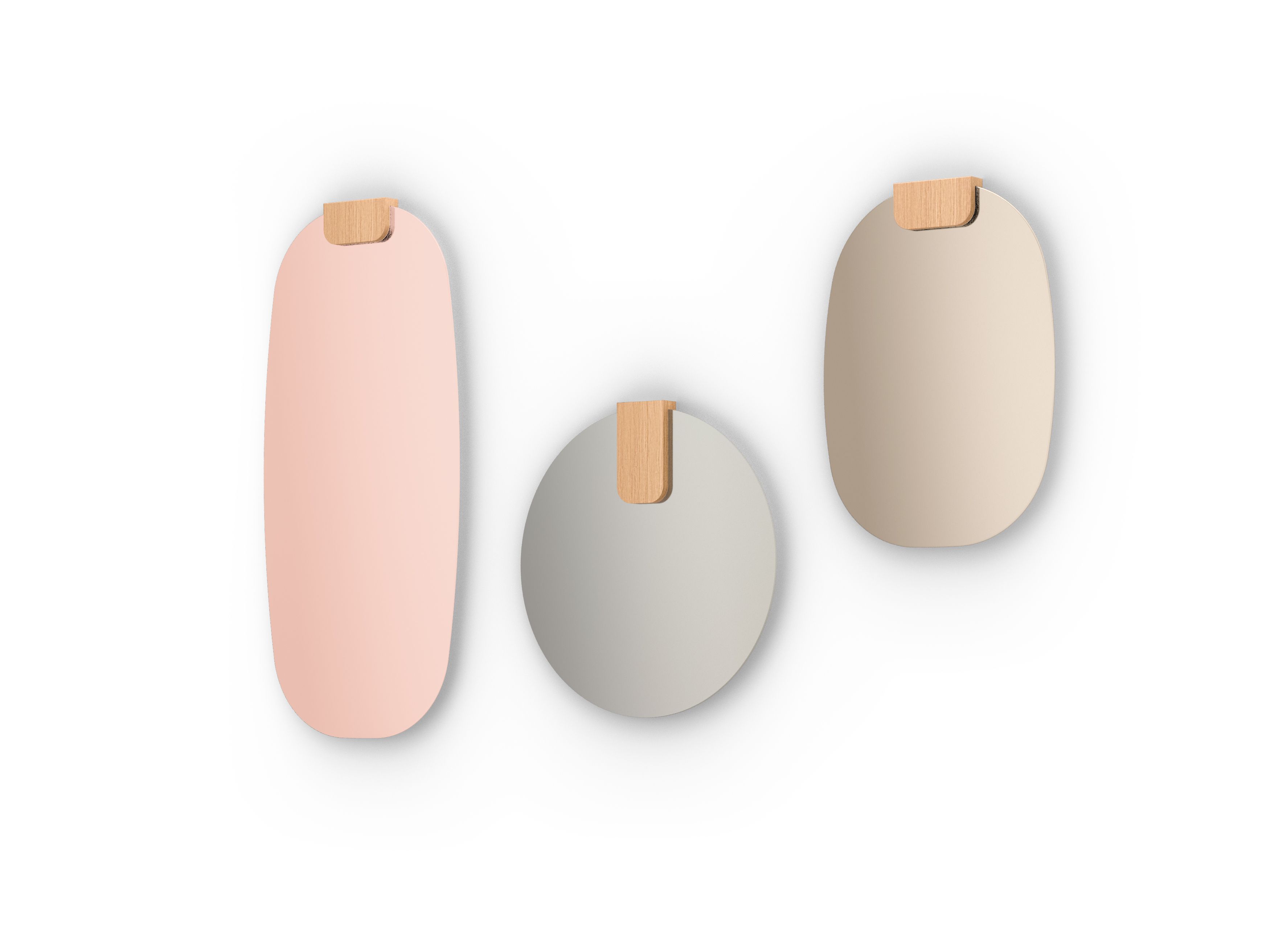 CLIP Wallmounted mirror By SCULPTURES JEUX design Ottone studio