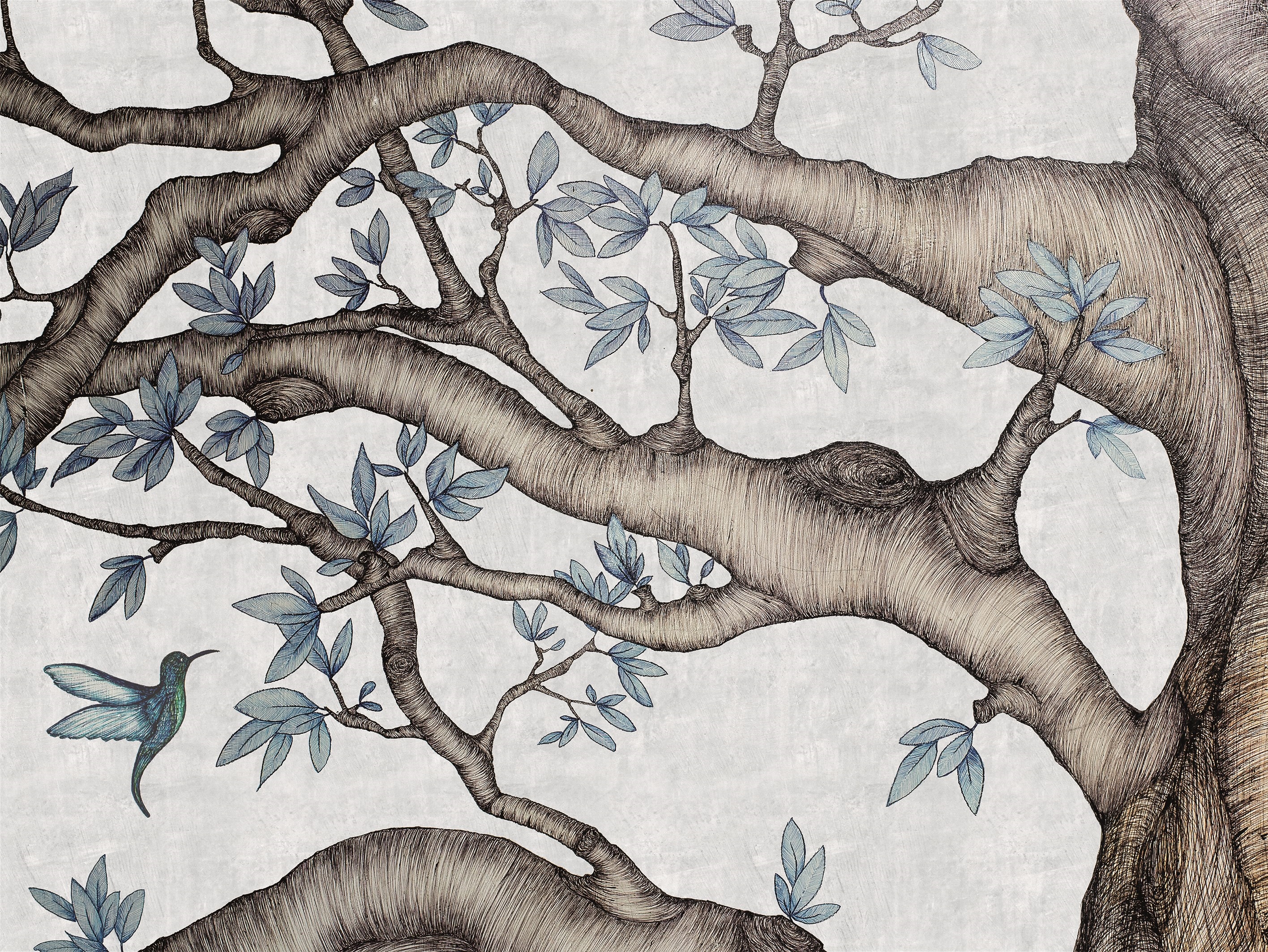 COLIBRÌ I Wallpaper By beWall | design Camilla Mosconi