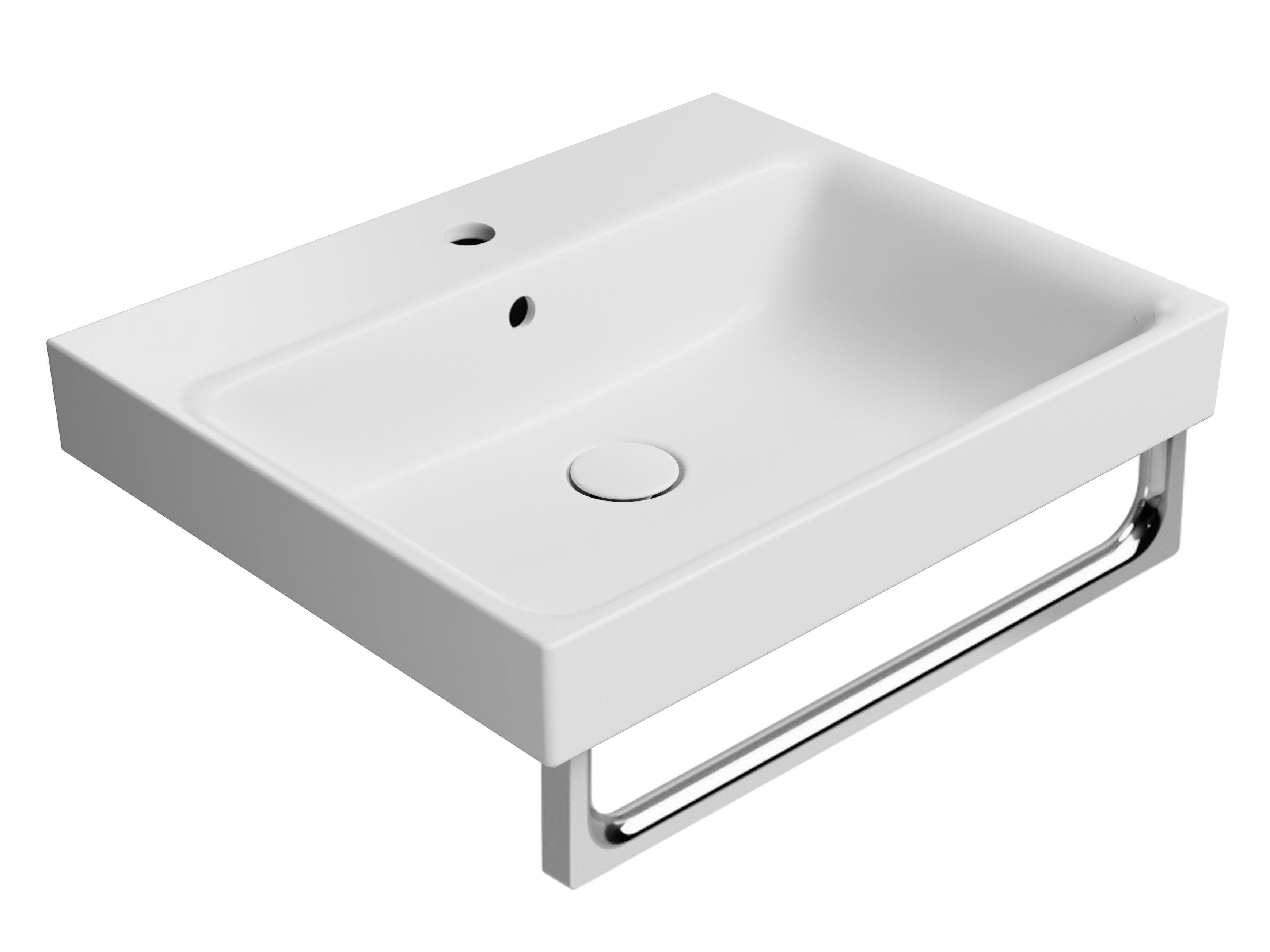 COLOR ELEMENTS 60X50 by GSI ceramica - Lavabo da incasso soprapiano in ceramica con troppopieno