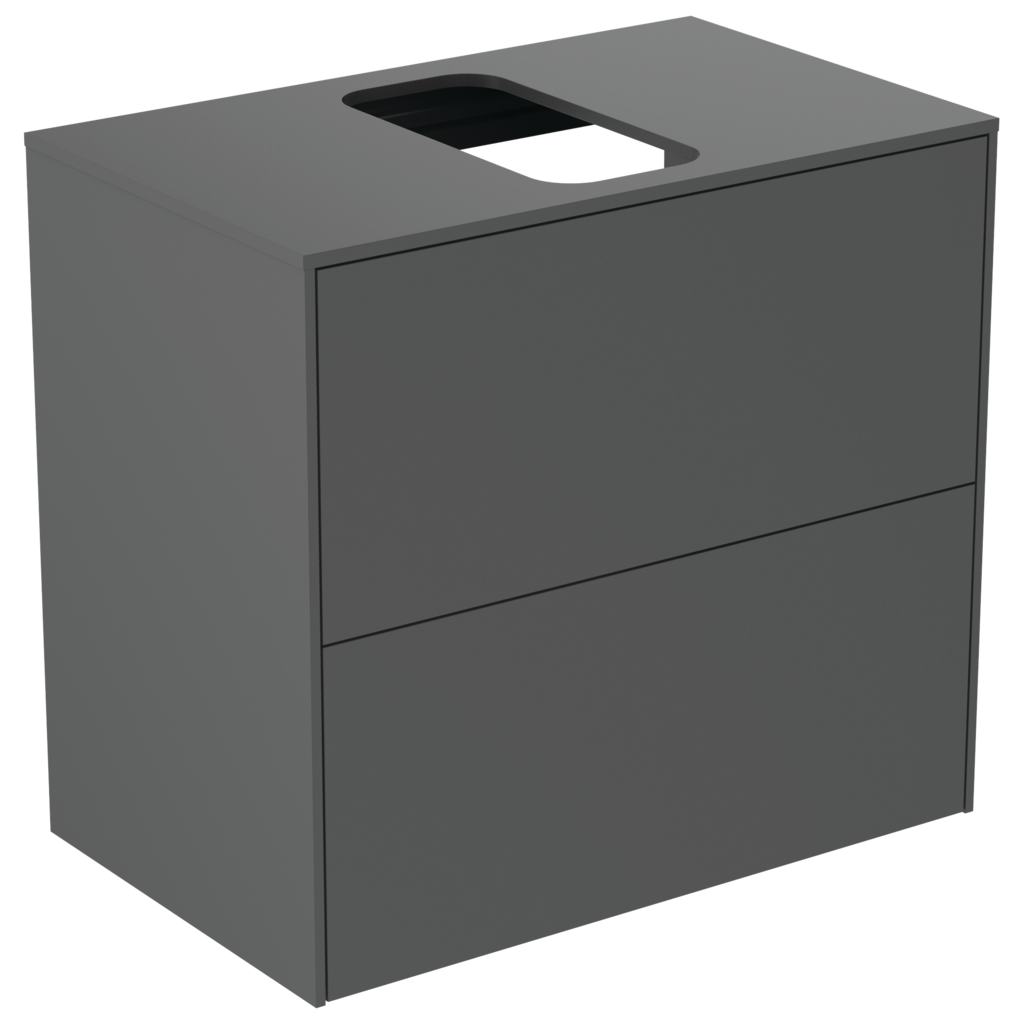 CONCA - T3946 by Ideal Standard - Mobile lavabo singolo sospeso con cassetti - 4