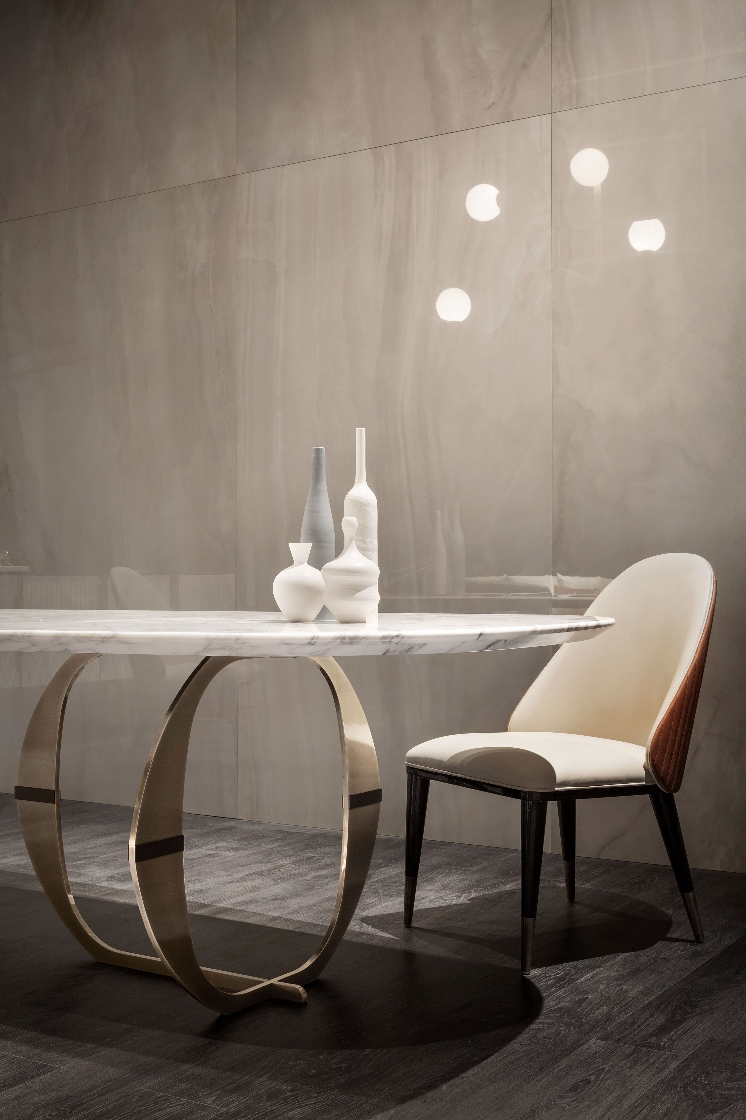 CONVIVIO by Capital Collection - Tavolo ovale da pranzo in marmo - 9