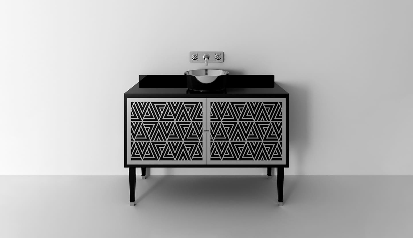 CORA 2A by Park Avenue - Mobile lavabo da terra singolo in legno con ante - 3