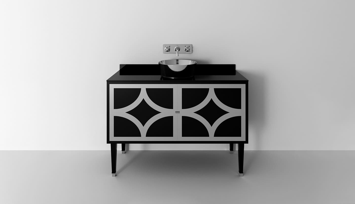 CORA 2A by Park Avenue - Mobile lavabo da terra singolo in legno con ante - 2