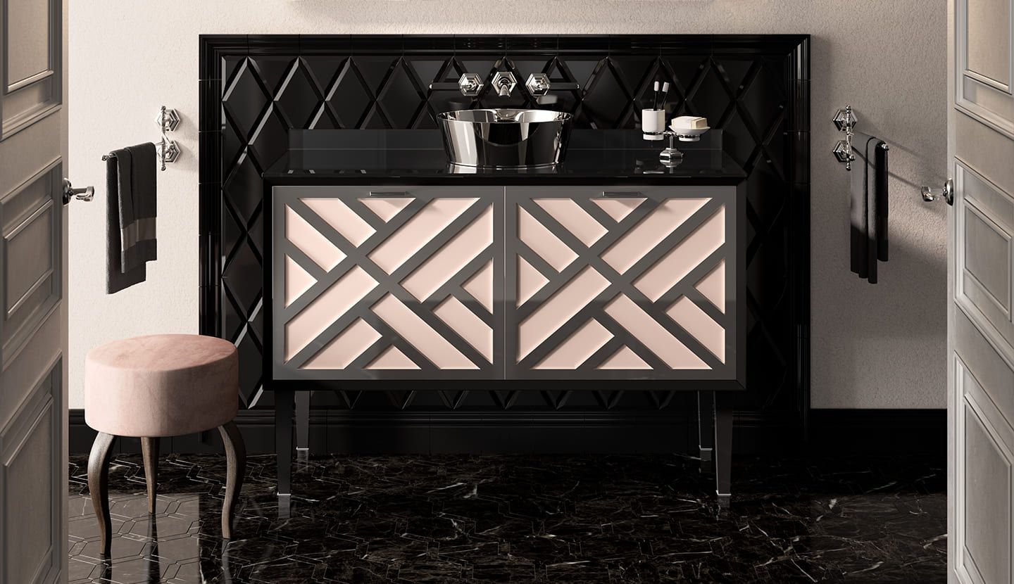 CORA 2A by Park Avenue - Mobile lavabo da terra singolo in legno con ante - 5