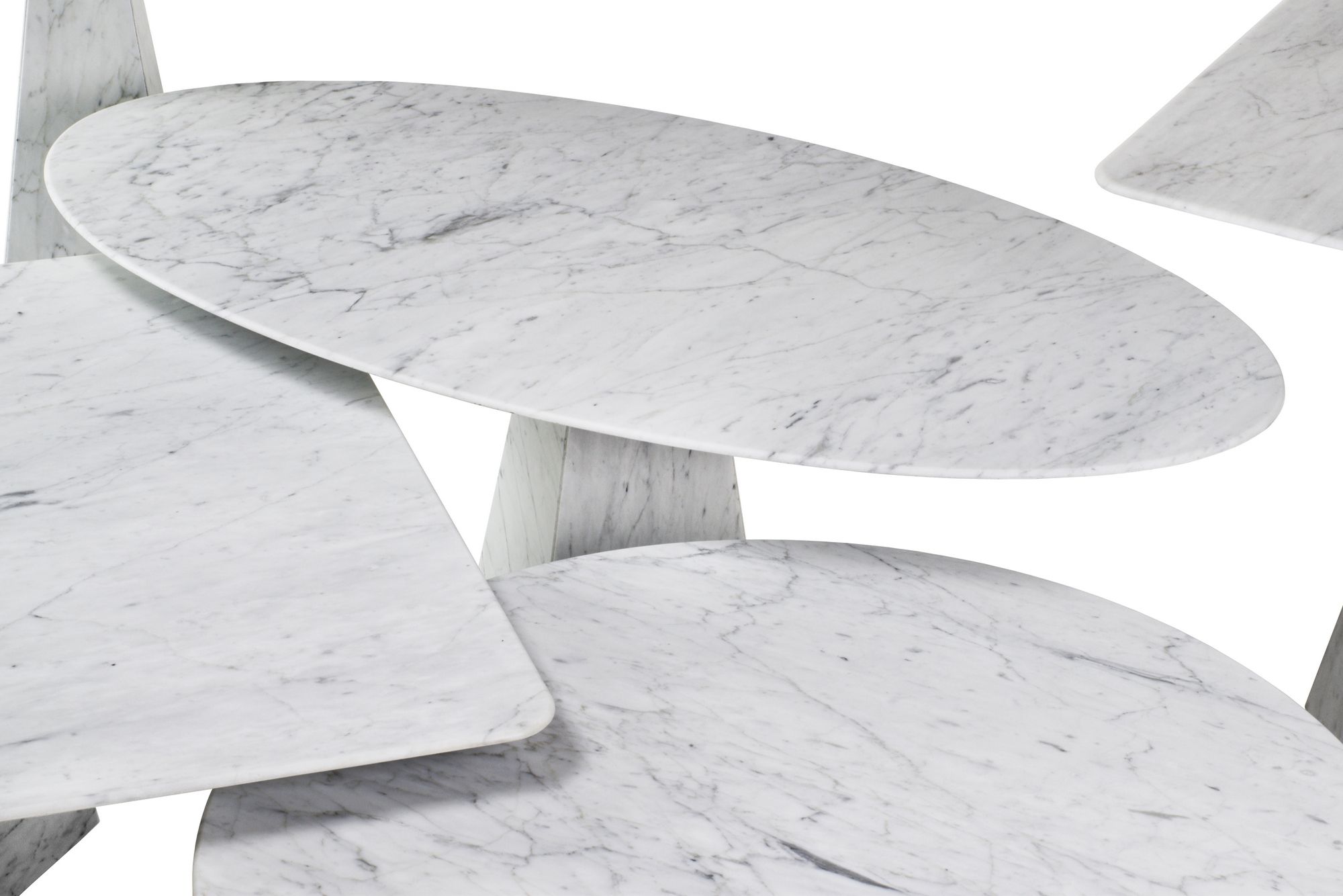 COSMOS BIANCO CARRARA Marble coffee table COSMOS Collection By OIA Design