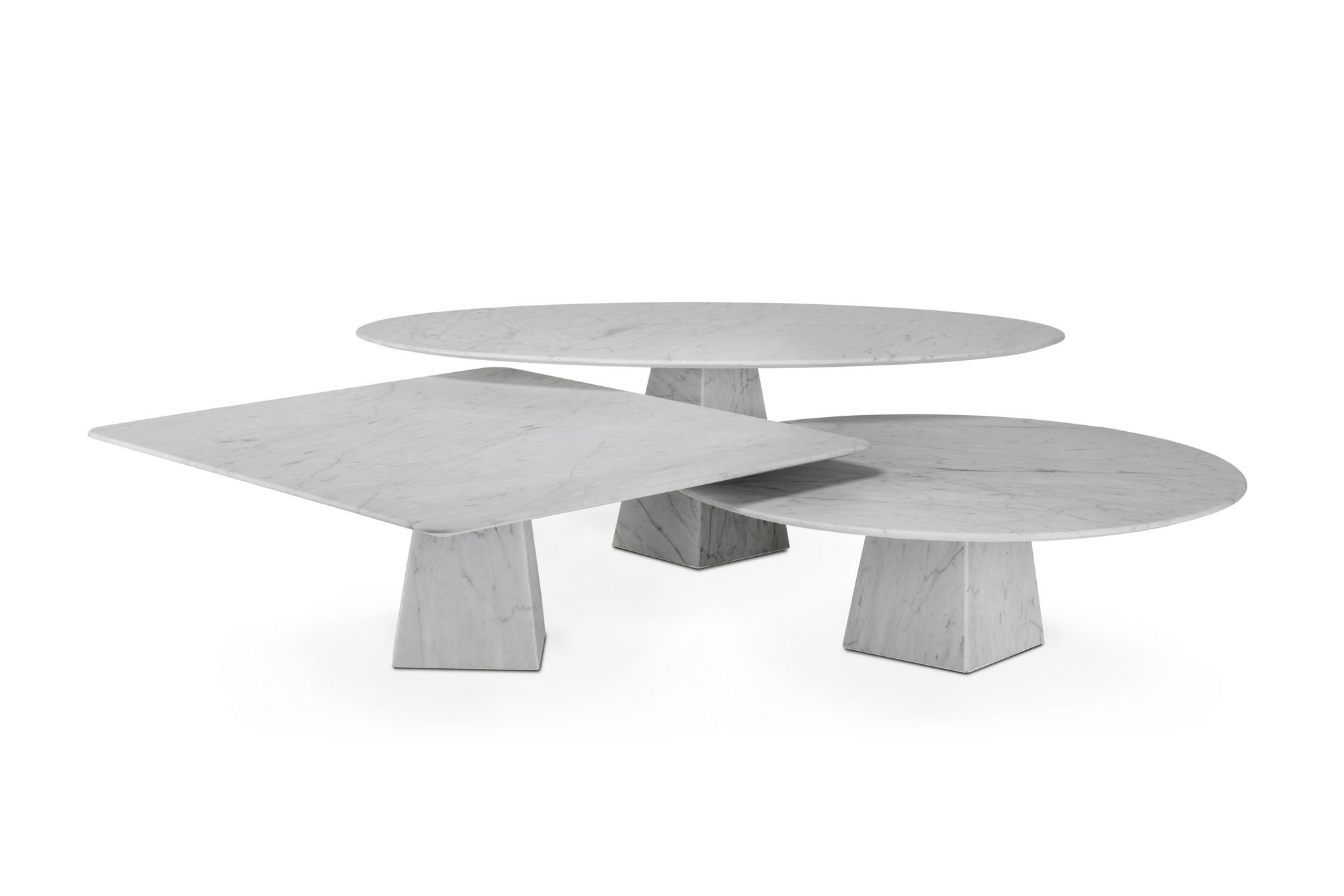 COSMOS BIANCO CARRARA Marble coffee table COSMOS Collection By OIA Design