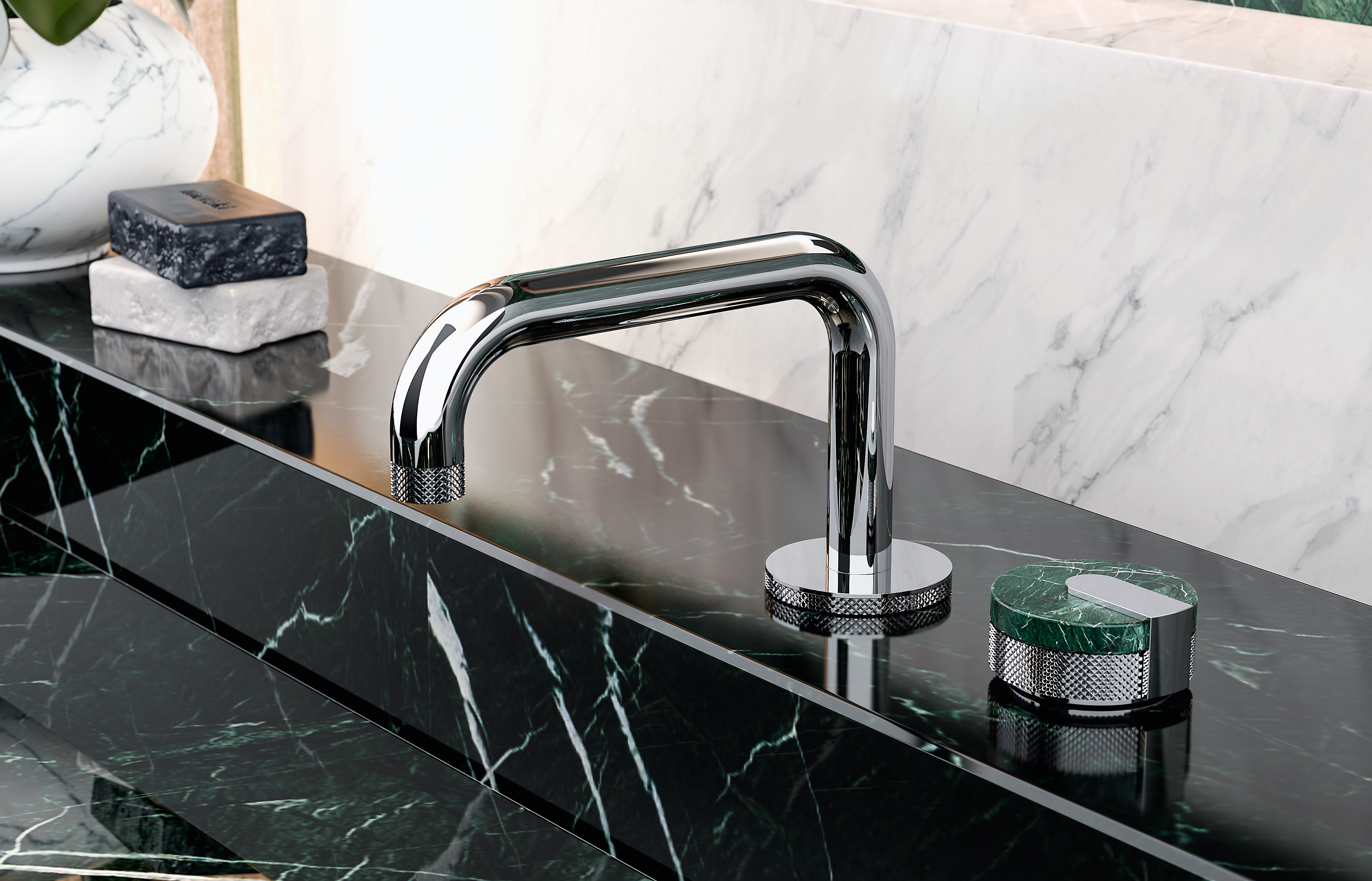 MOD+ 2 hole countertop washbasin mixer By GRAFF