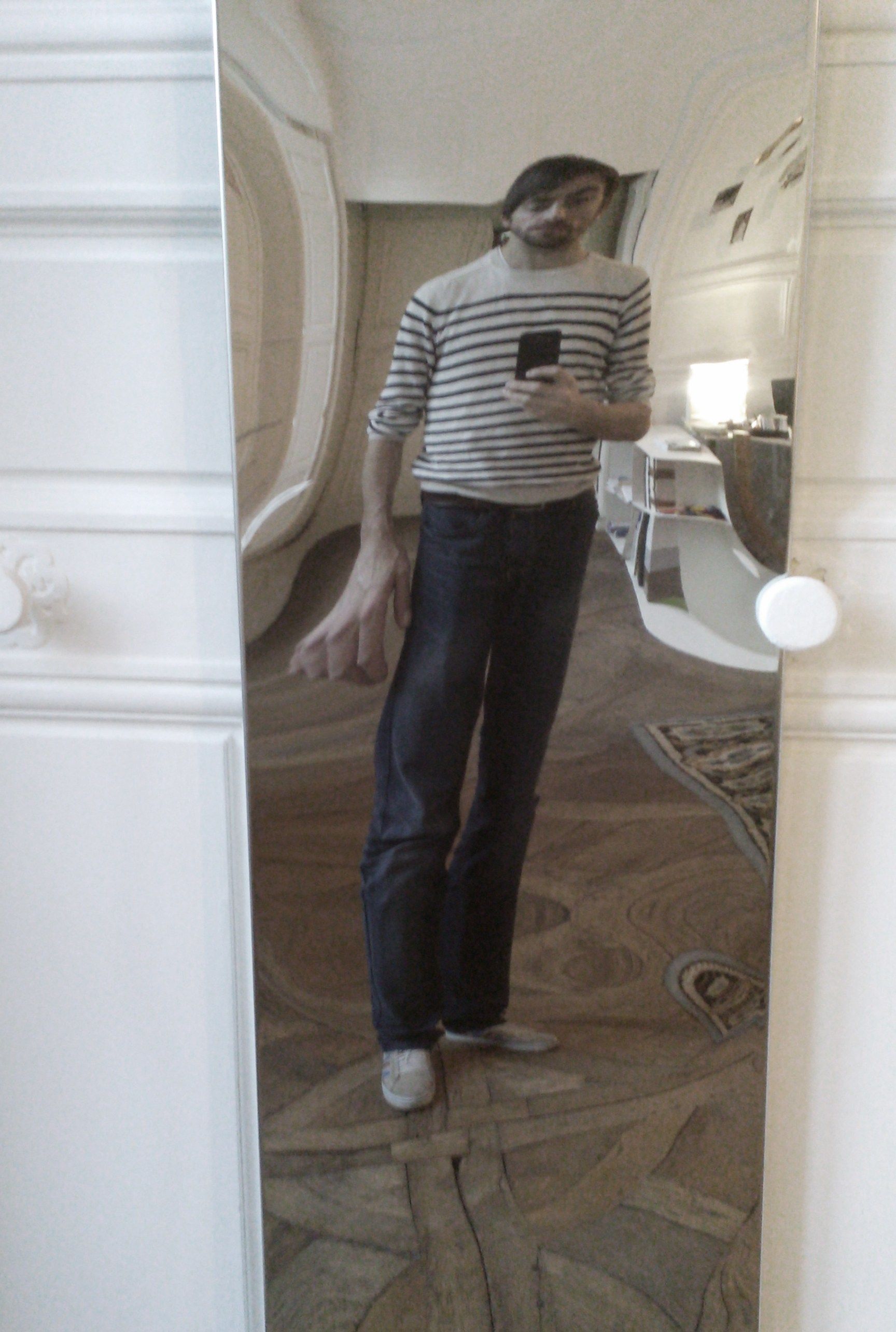 DISTORTING MIRROR 200x45 Rectangular wall-mounted hall mirror By VIDAME ...