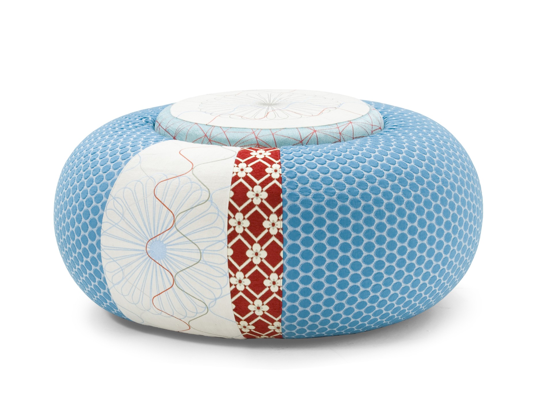 SUSHI EDITION Round fabric pouf By Moroso | design Edward Van Vliet