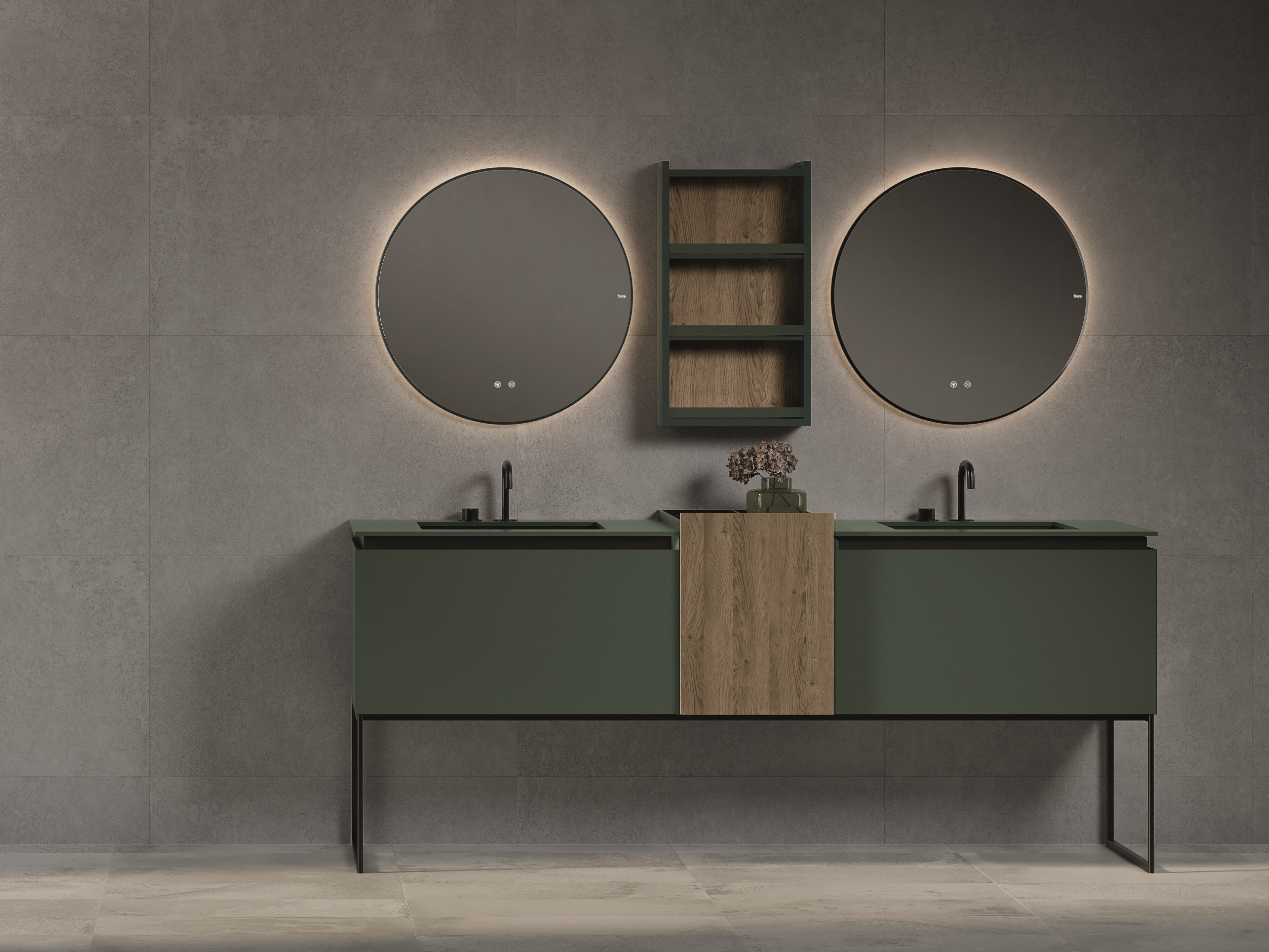 ROK by Fiora - Mobile lavabo da terra doppio