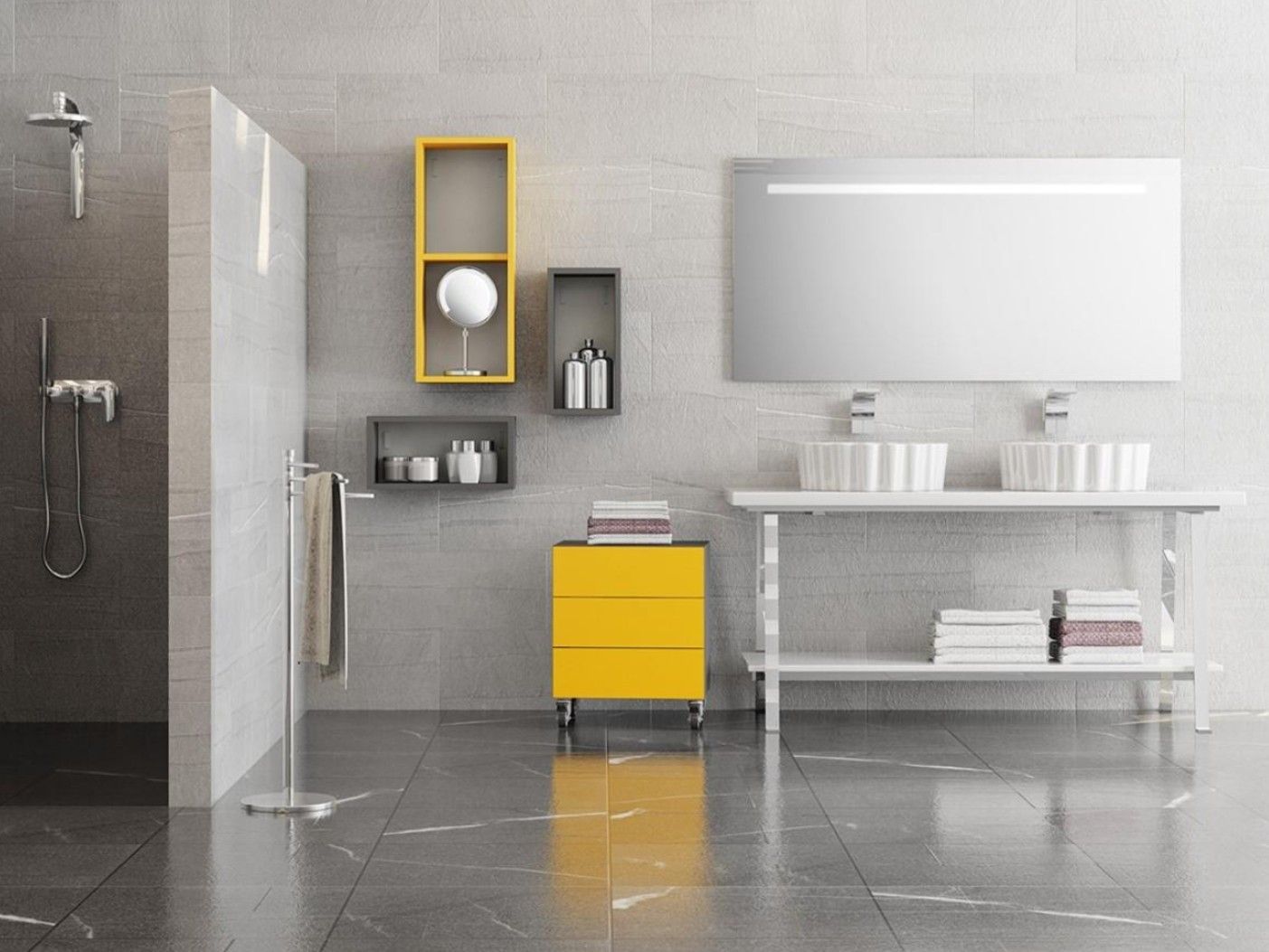 DR-ONE | Mobile bagno by De Rosso - Mobile bagno componibile in HPL