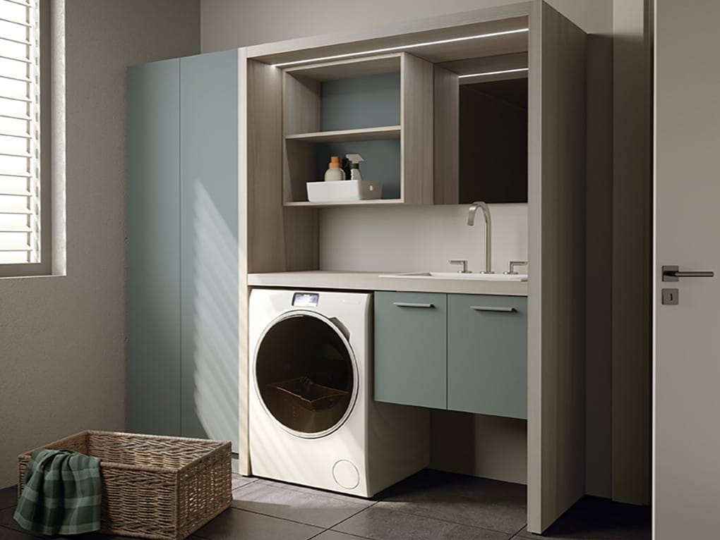 Armoire de buanderie composable pour lave linge EASY 12 Collection Easy
