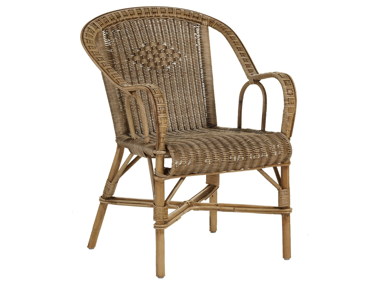 Rattan easy chair with armrests GRAND PÈRE | Easy chair Grand Père ...