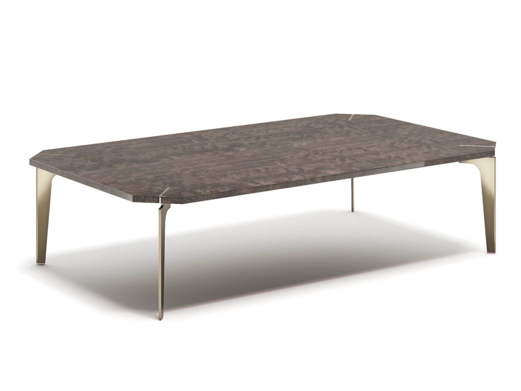 ECLECTIC R by Capital Collection - Tavolino basso rettangolare in acciaio e legno