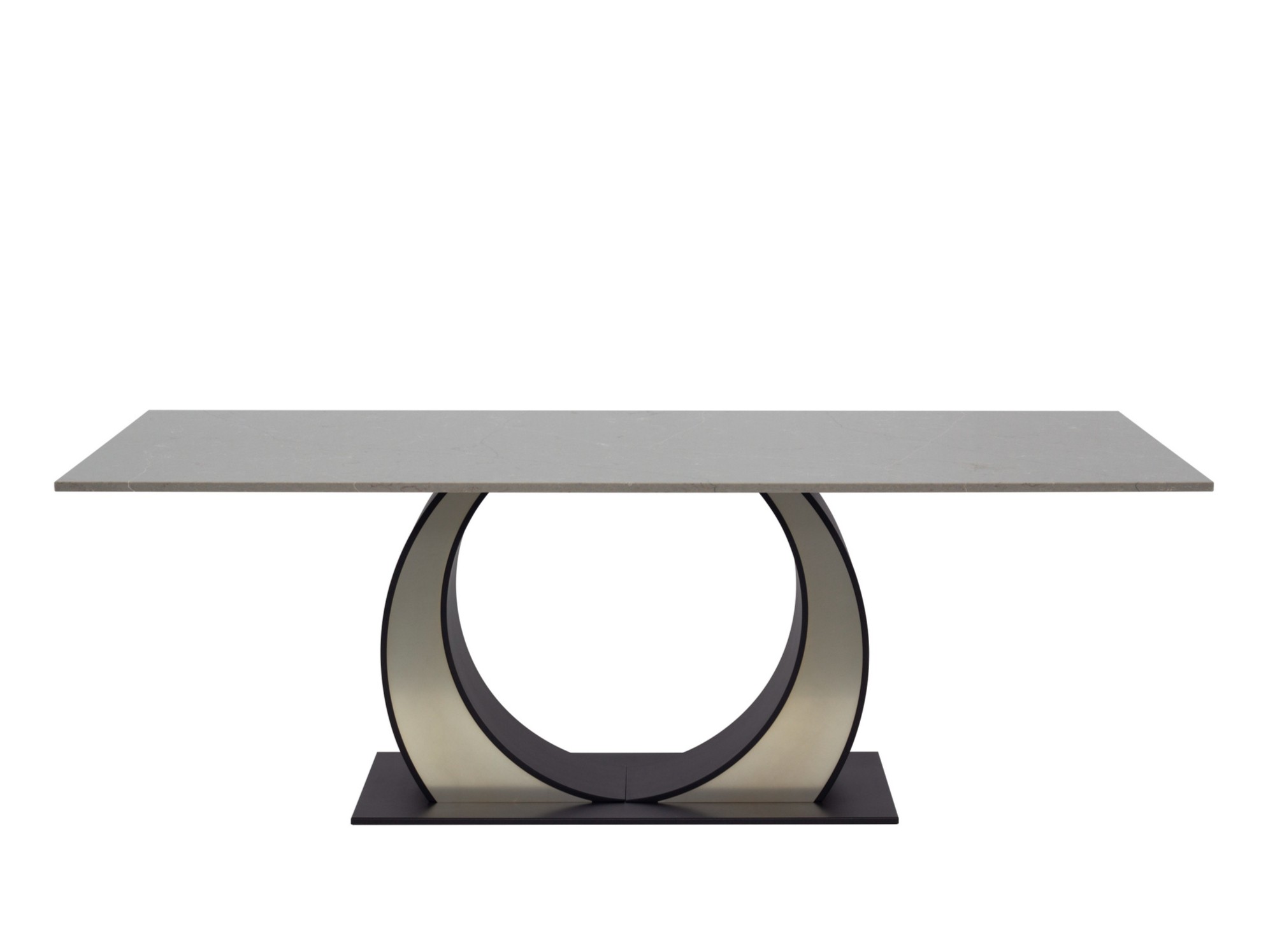 ECLIPSY Rectangular quartz dining table with quartz top By ORO NERO ...