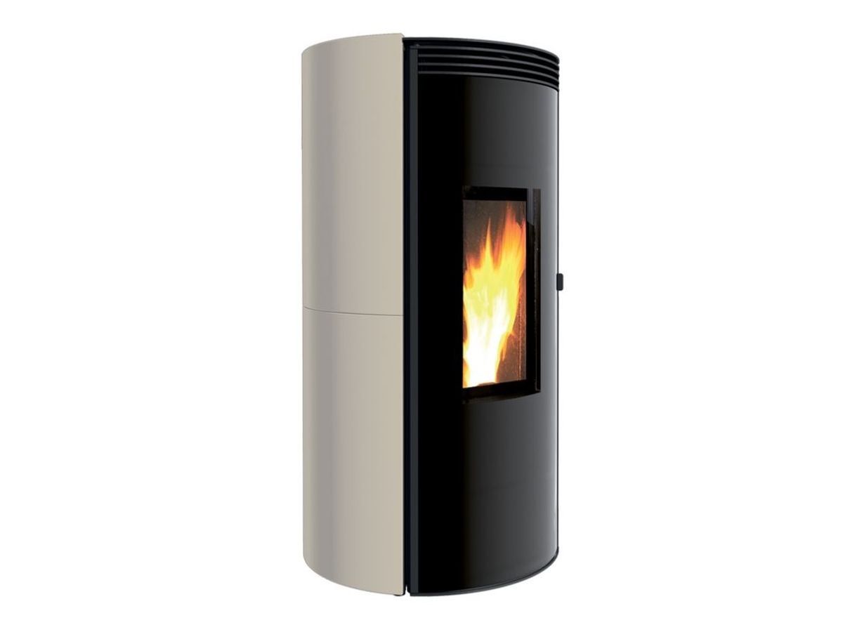 ETHICA EVO by CAMINETTI MONTEGRAPPA - Stufa a pellet in acciaio a parete per riscaldamento aria - 4