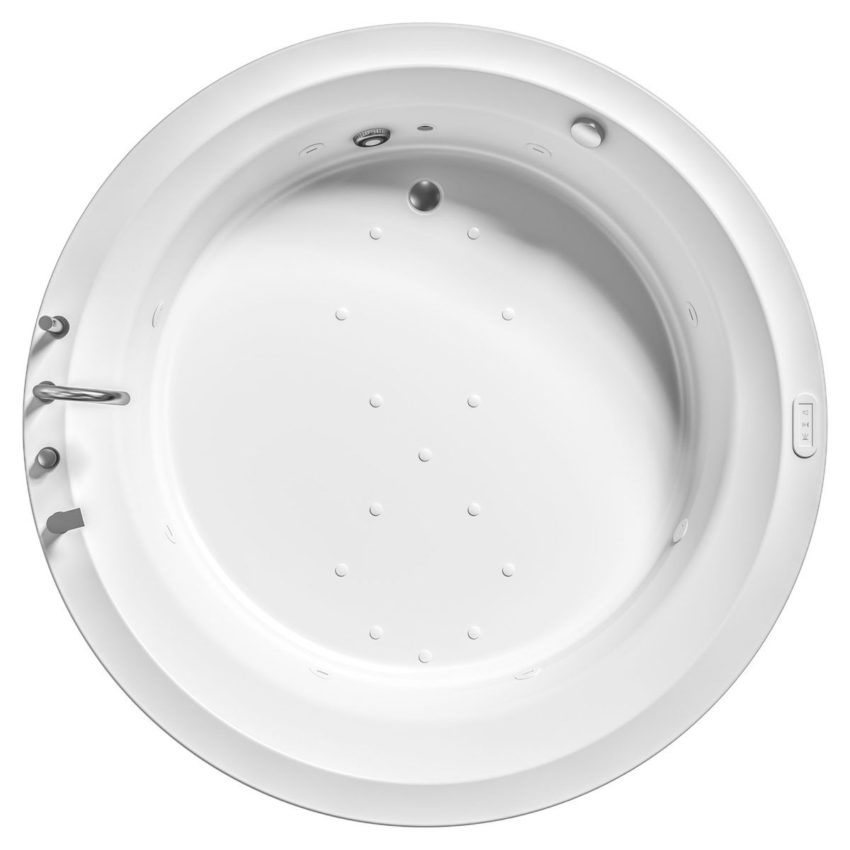 ETHOS ROUND 180 2 seater builtin hydromassage bathtub By Albatros